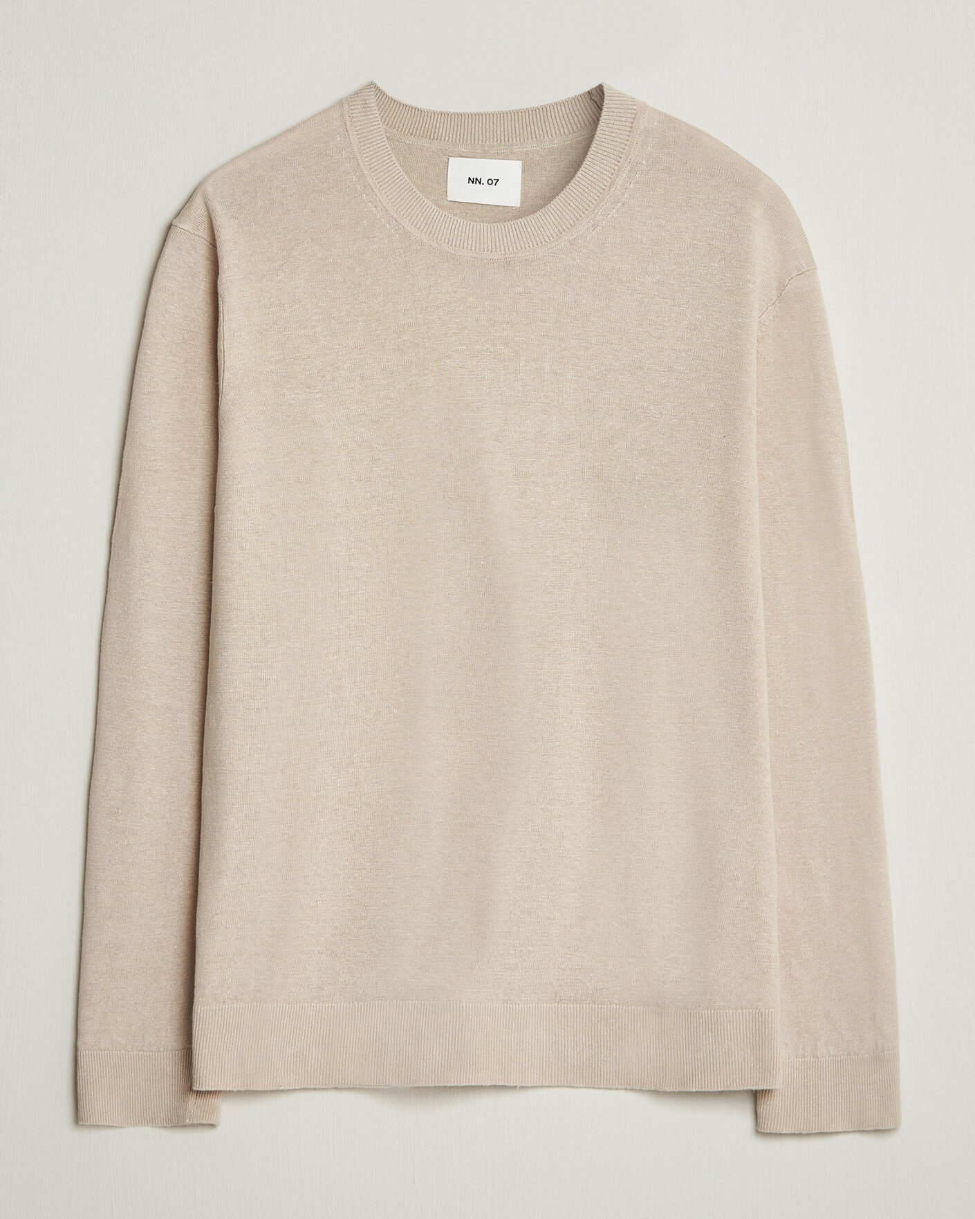Herre | Trøjer | NN07 | Ted Linen Knitted Sweater Oat