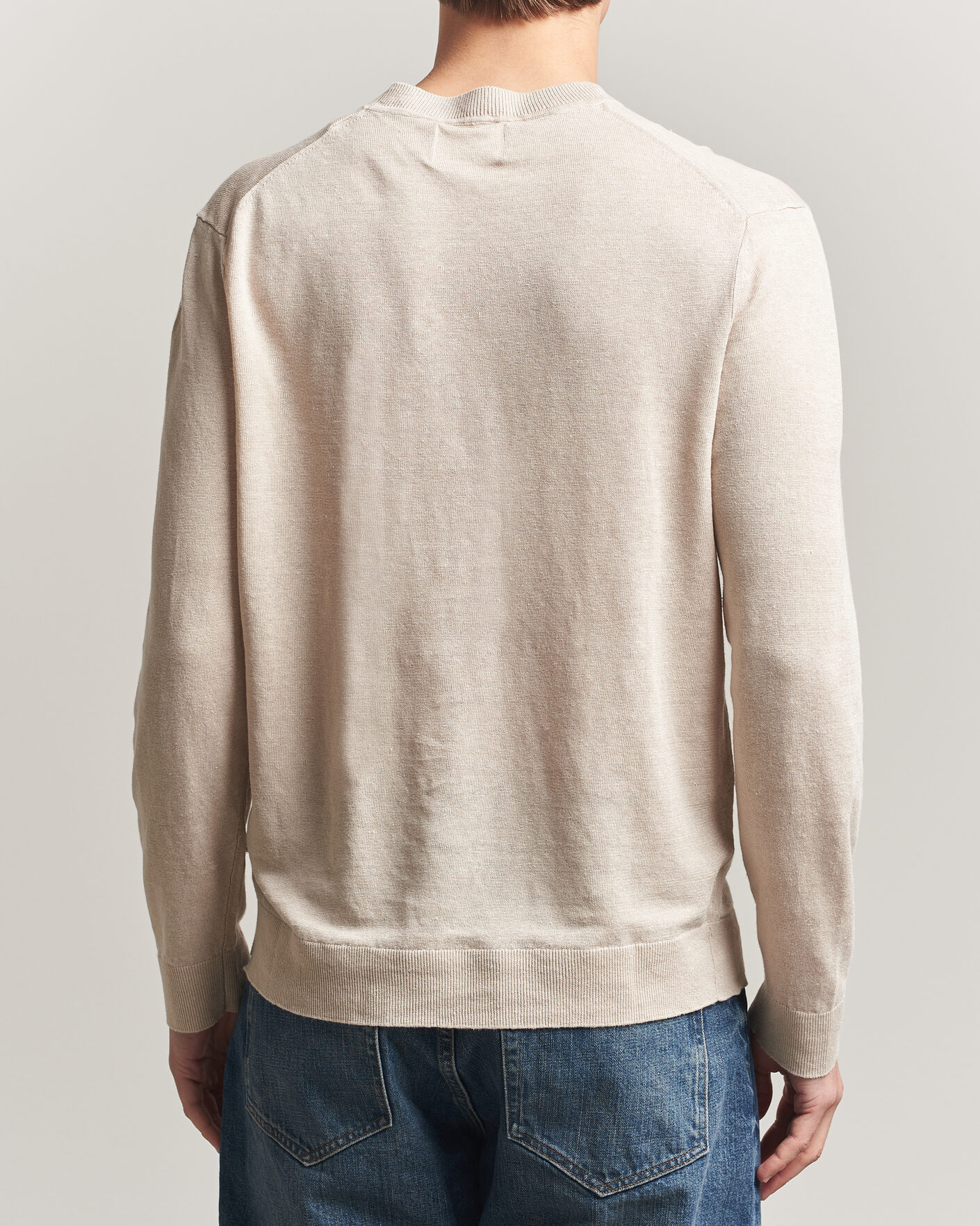 Herre | Trøjer | NN07 | Ted Linen Knitted Sweater Oat