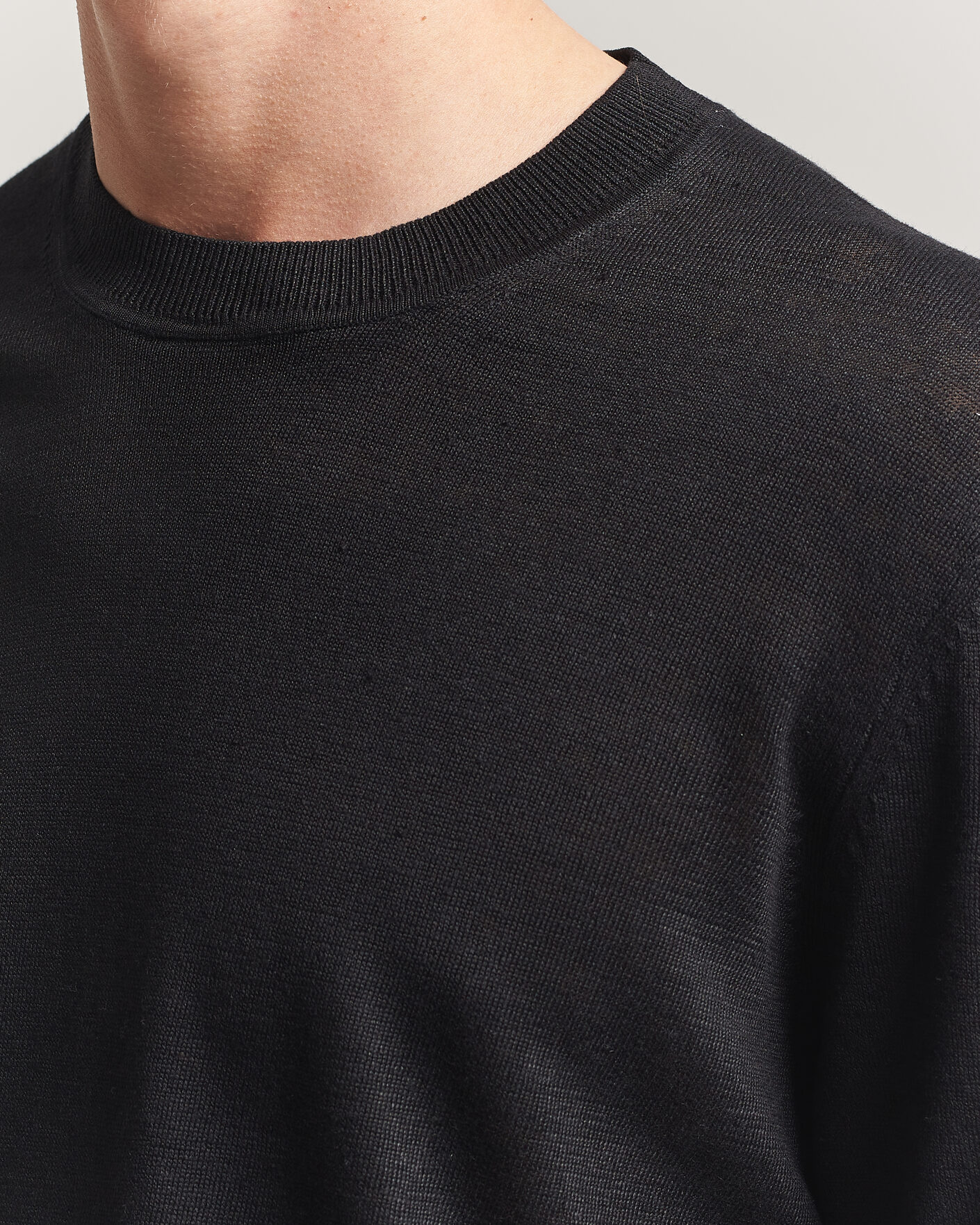 Herre | Trøjer | NN07 | Ted Linen Knitted Sweater Black