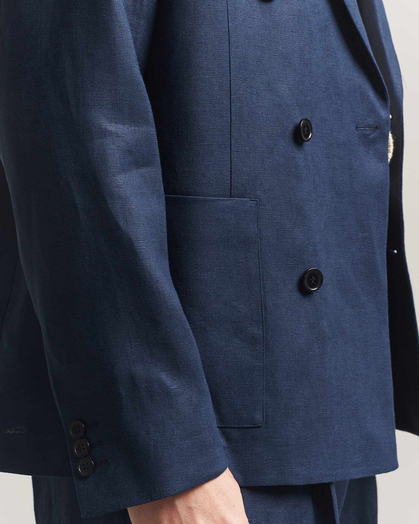 Herre | Blazere & jakker | NN07 | Jordin Linen Double Breasted Blazer Navy Blue