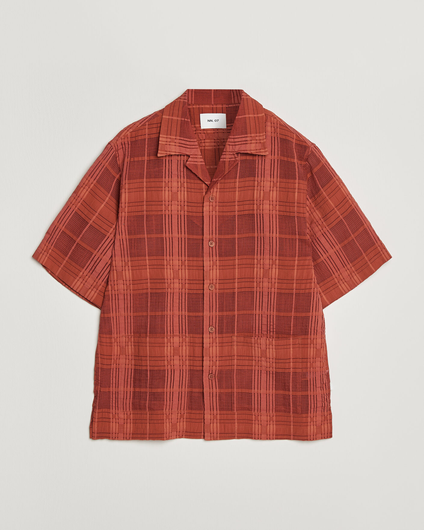 Herre | Skjorter | NN07 | Ben Short Sleeve Shirt Sienna Heat
