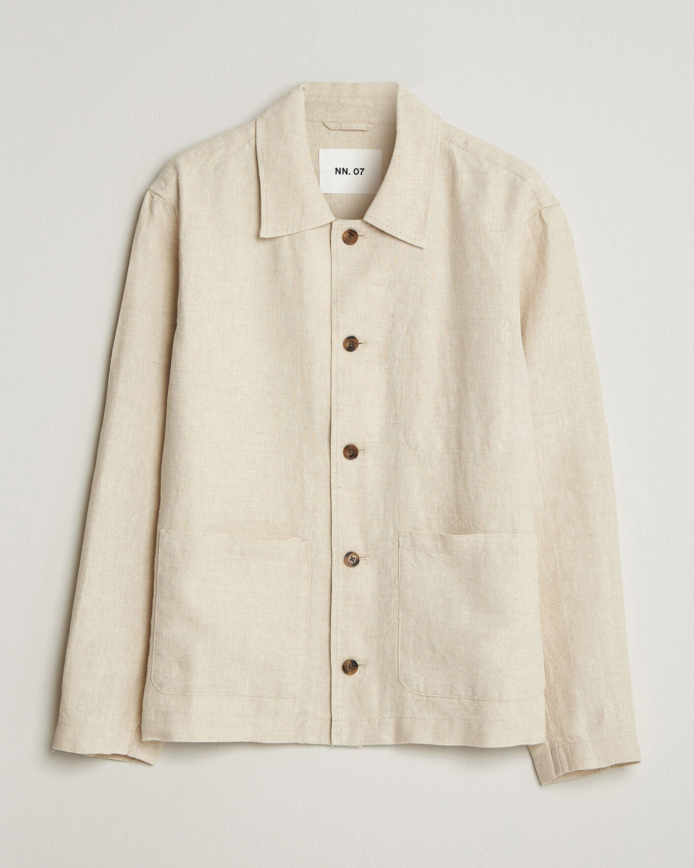Herre | Skjorter | NN07 | Morgan Linen Overshirt Oat