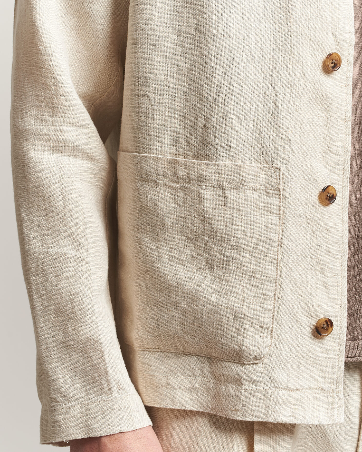 Herre | Skjorter | NN07 | Morgan Linen Overshirt Oat