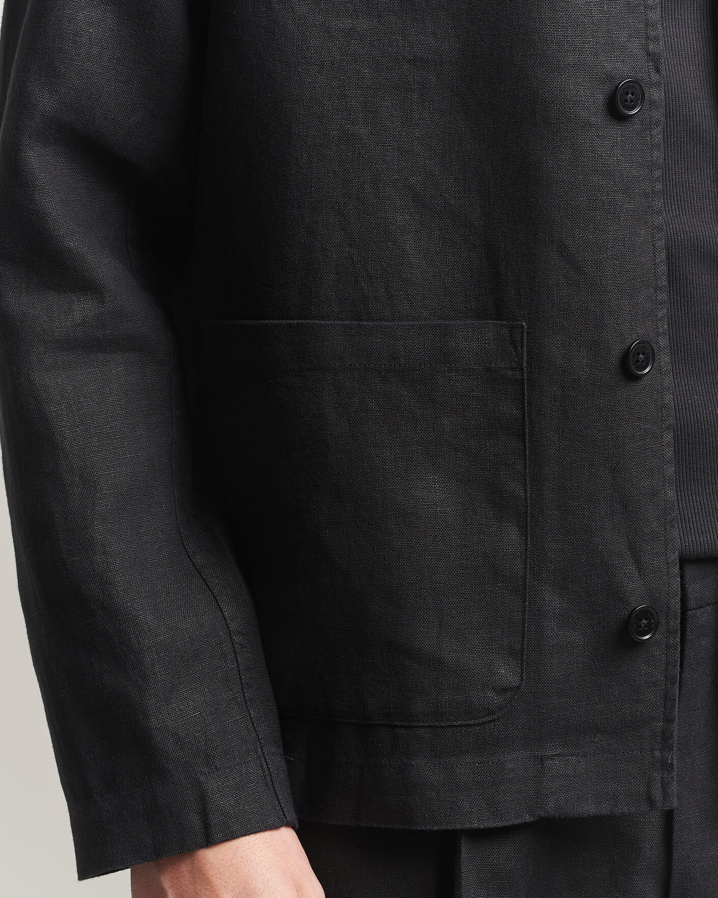 Herre | Skjorter | NN07 | Morgan Linen Overshirt Black