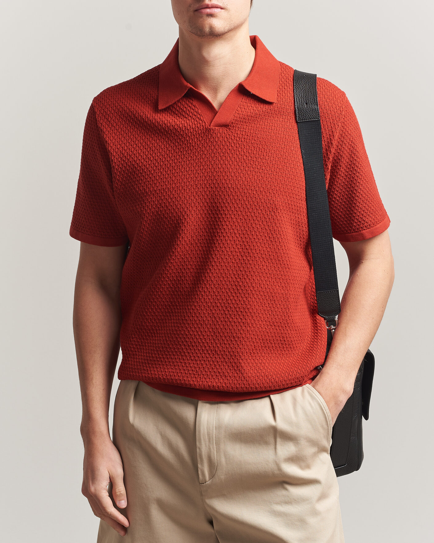 Herre | Polotrøjer | NN07 | Paul Knitted Polo Sienna Heat