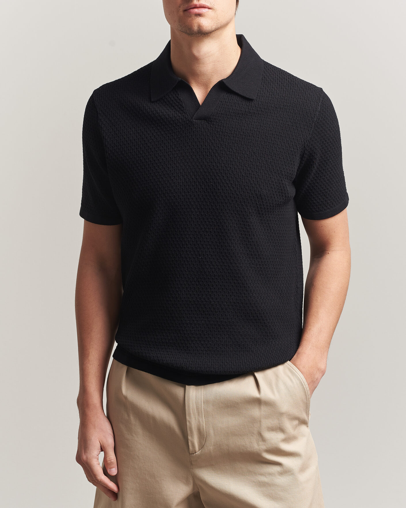 Herre | Polotrøjer | NN07 | Paul Knitted Polo Black