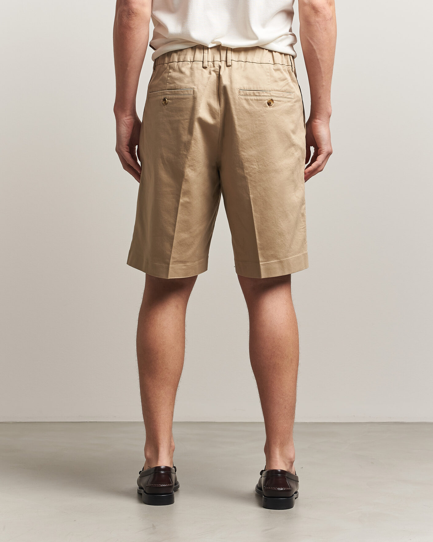 Herre | Shorts | NN07 | Kay Relaxed Fit Cotton Drawstring Shorts Desert Khaki