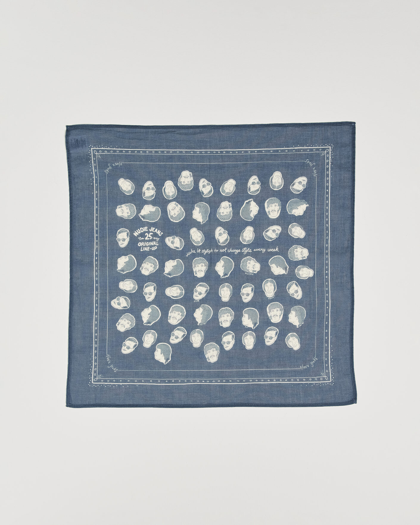 Herre | Tørklæde | Nudie Jeans | Ingrid OG Line-Up Bandana Blue