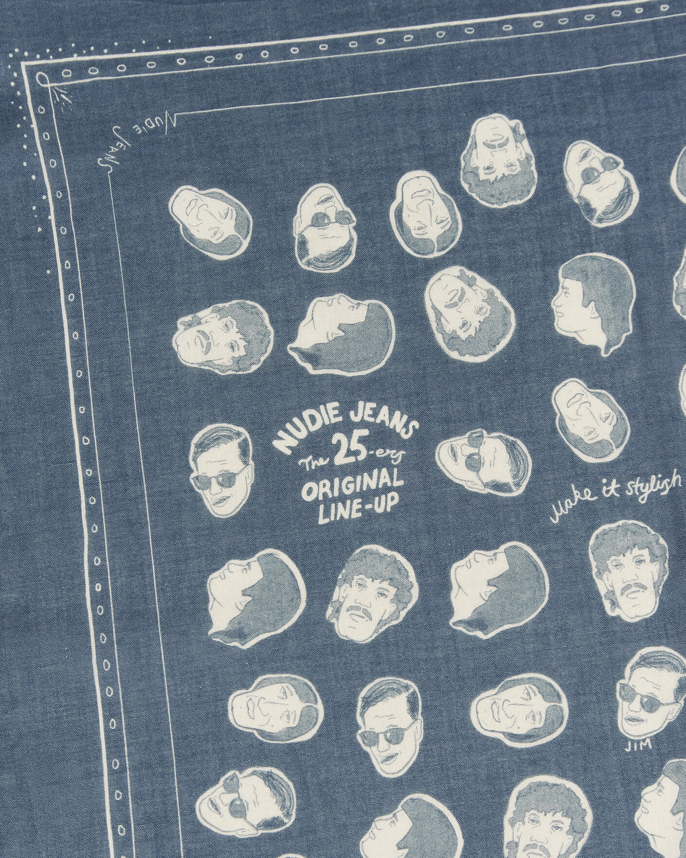 Herre | Tørklæde | Nudie Jeans | Ingrid OG Line-Up Bandana Blue