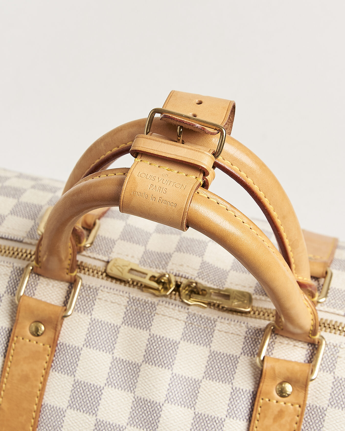 Herre | Pre-Owned & Vintage Bags | Louis Vuitton Pre-Owned | Keepall 50 Damier Azur