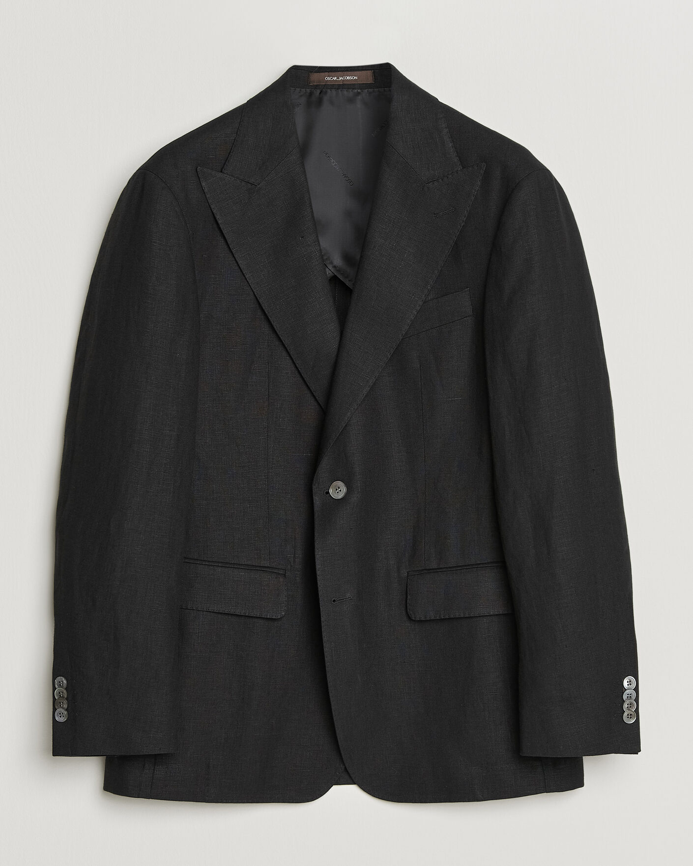 Herre | Blazere & jakker | Oscar Jacobson | Rufus Soft Linen Blazer Black