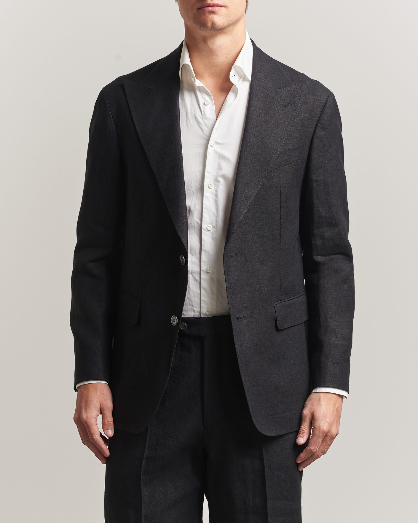 Herre | Blazere & jakker | Oscar Jacobson | Rufus Soft Linen Blazer Black