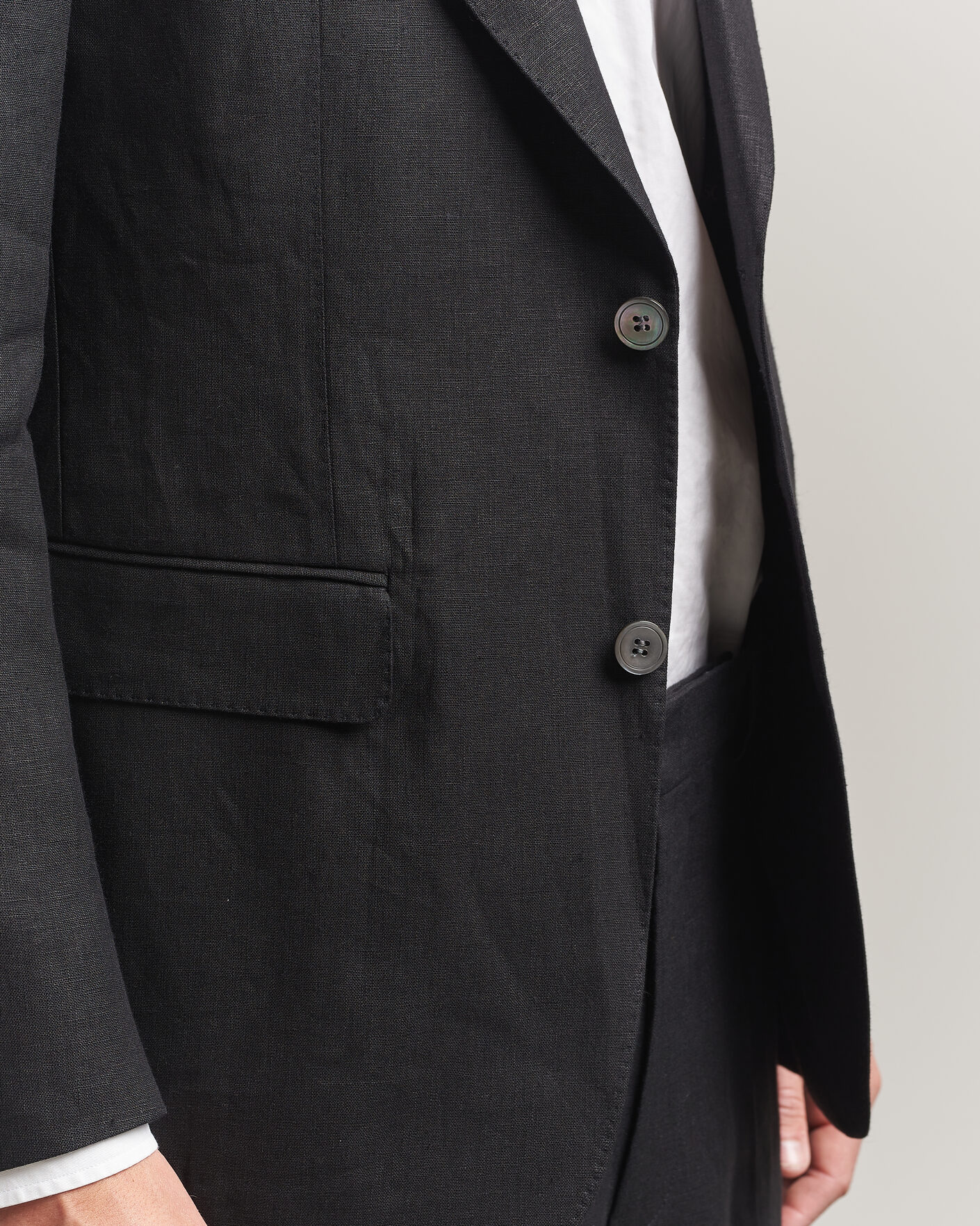 Herre | Blazere & jakker | Oscar Jacobson | Rufus Soft Linen Blazer Black