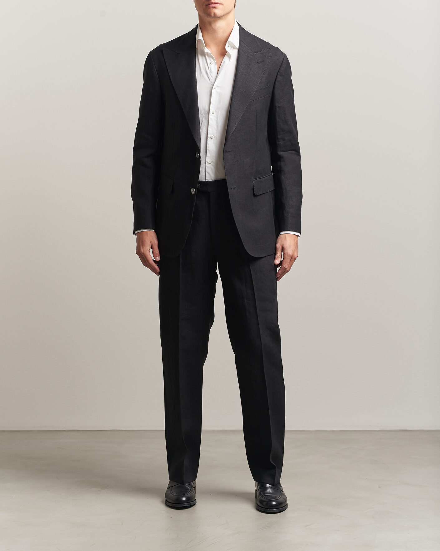 Herre | Bukser | Oscar Jacobson | Dell S Linen Trousers Black