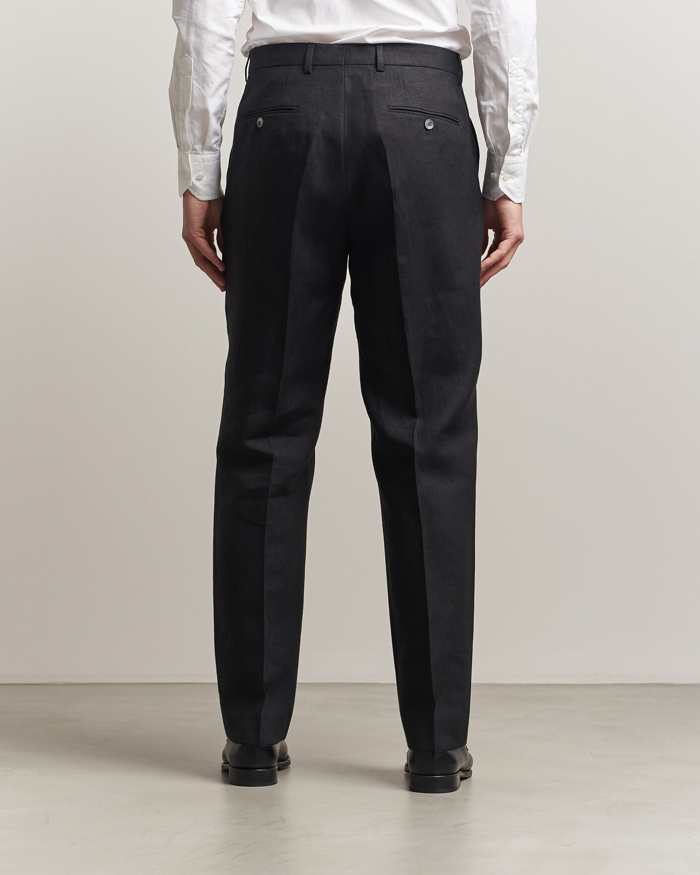 Herre | Bukser | Oscar Jacobson | Dell S Linen Trousers Black