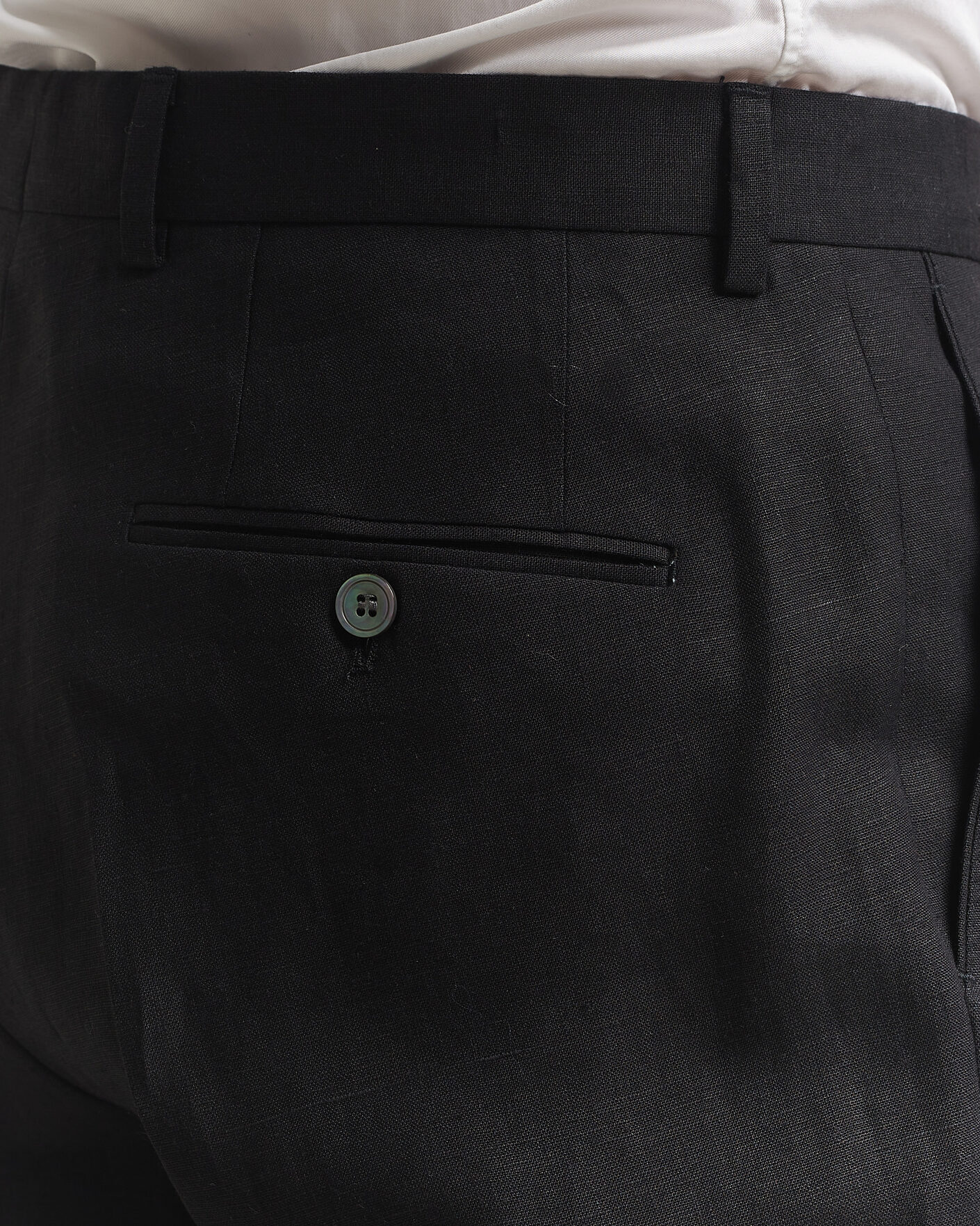 Herre | Bukser | Oscar Jacobson | Dell S Linen Trousers Black
