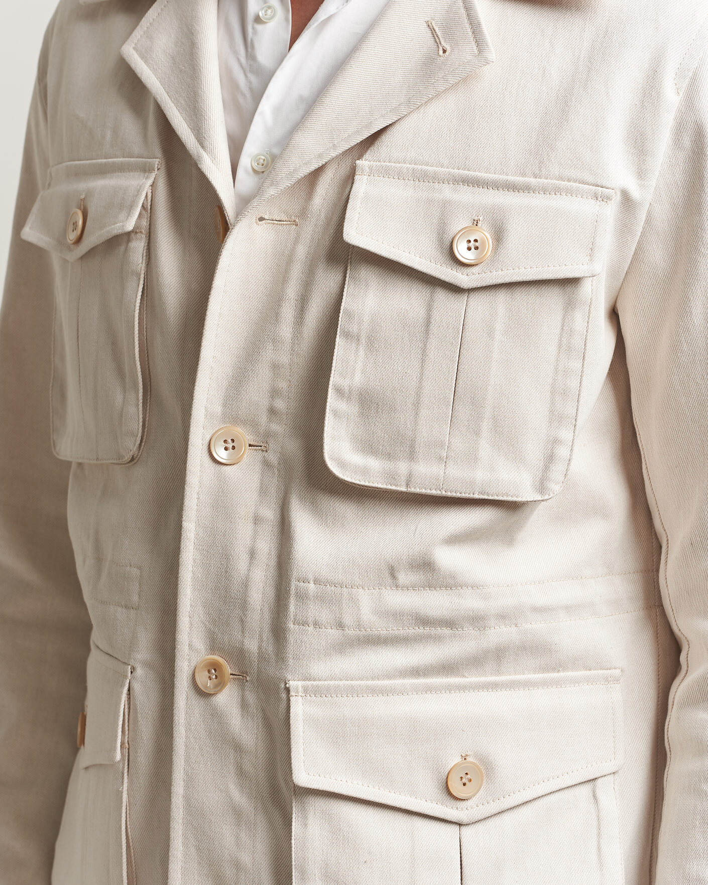 Herre | Jakker | Oscar Jacobson | Sirolo Shirt Jacket Off White