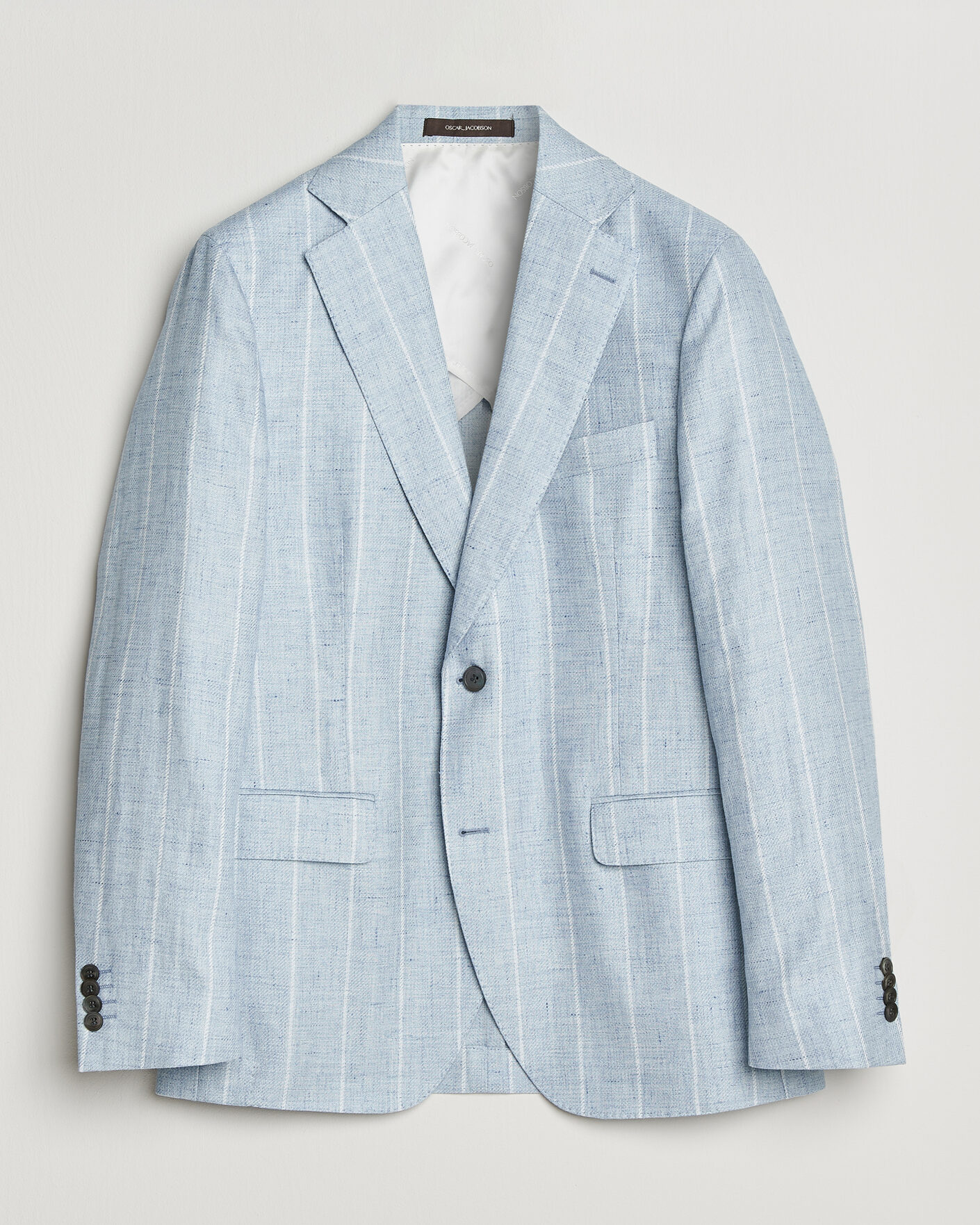 Herre | Blazere & jakker | Oscar Jacobson | Ferry Soft Linen/Cotton Blazer Light Blue