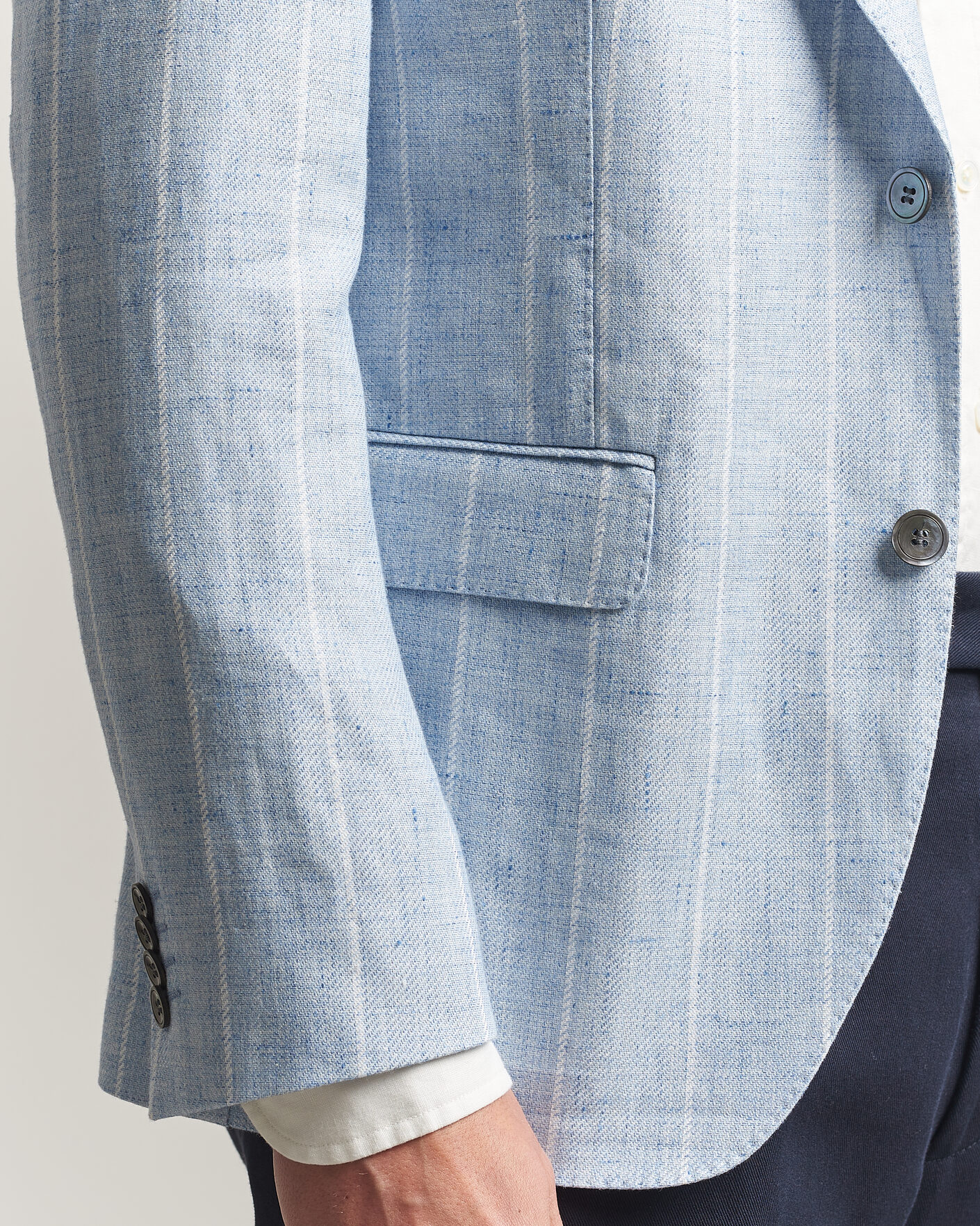 Herre | Blazere & jakker | Oscar Jacobson | Ferry Soft Linen/Cotton Blazer Light Blue