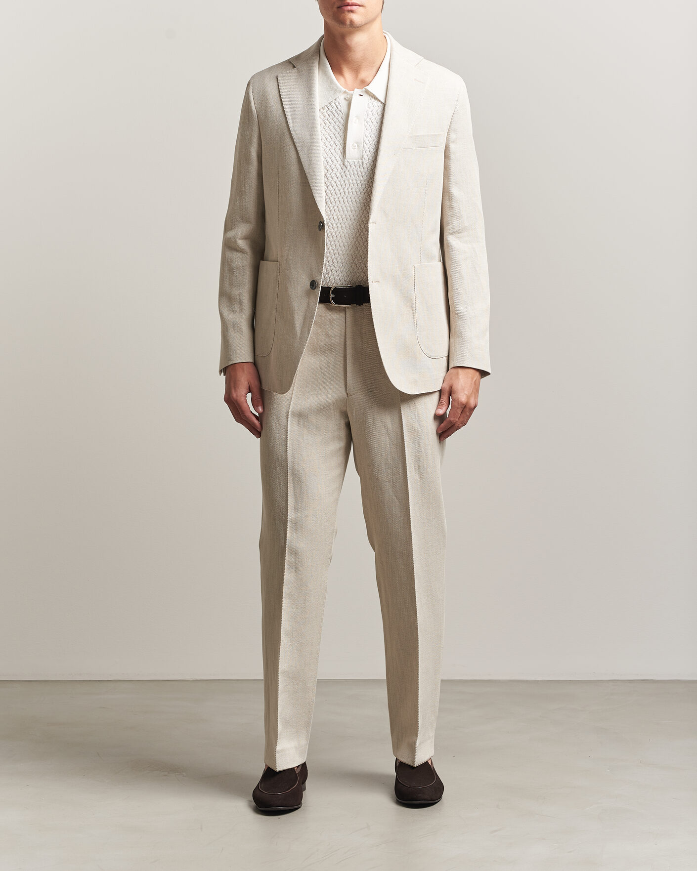 Herre | Blazere & jakker | Oscar Jacobson | Ferry Patch Cotton/Linen Blazer Off White