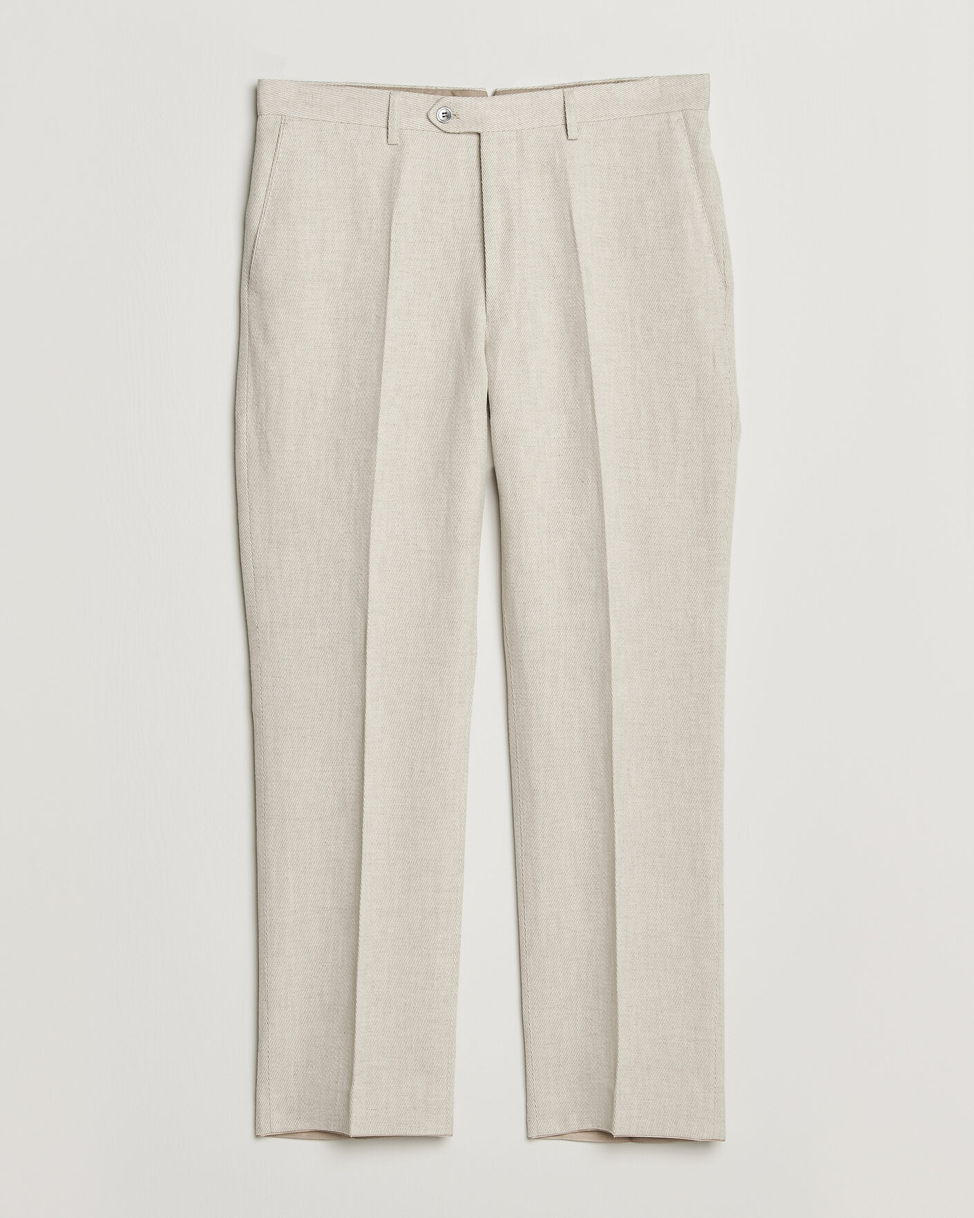 Herre | Bukser | Oscar Jacobson | Dell Cotton/Linen Trousers Off White