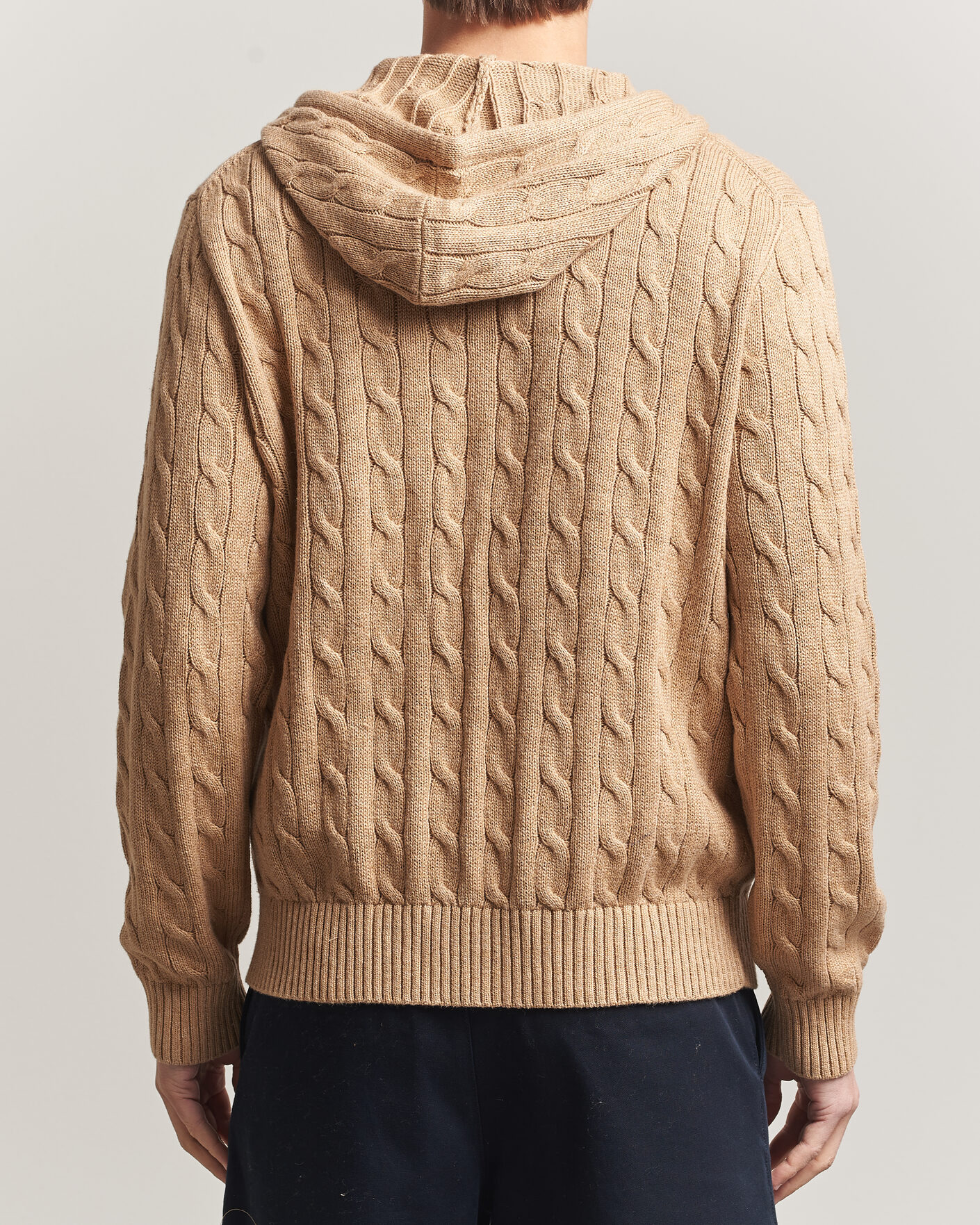 Herre | Trøjer | Polo Ralph Lauren | Knitted Full Zip Sweater Camel Melange