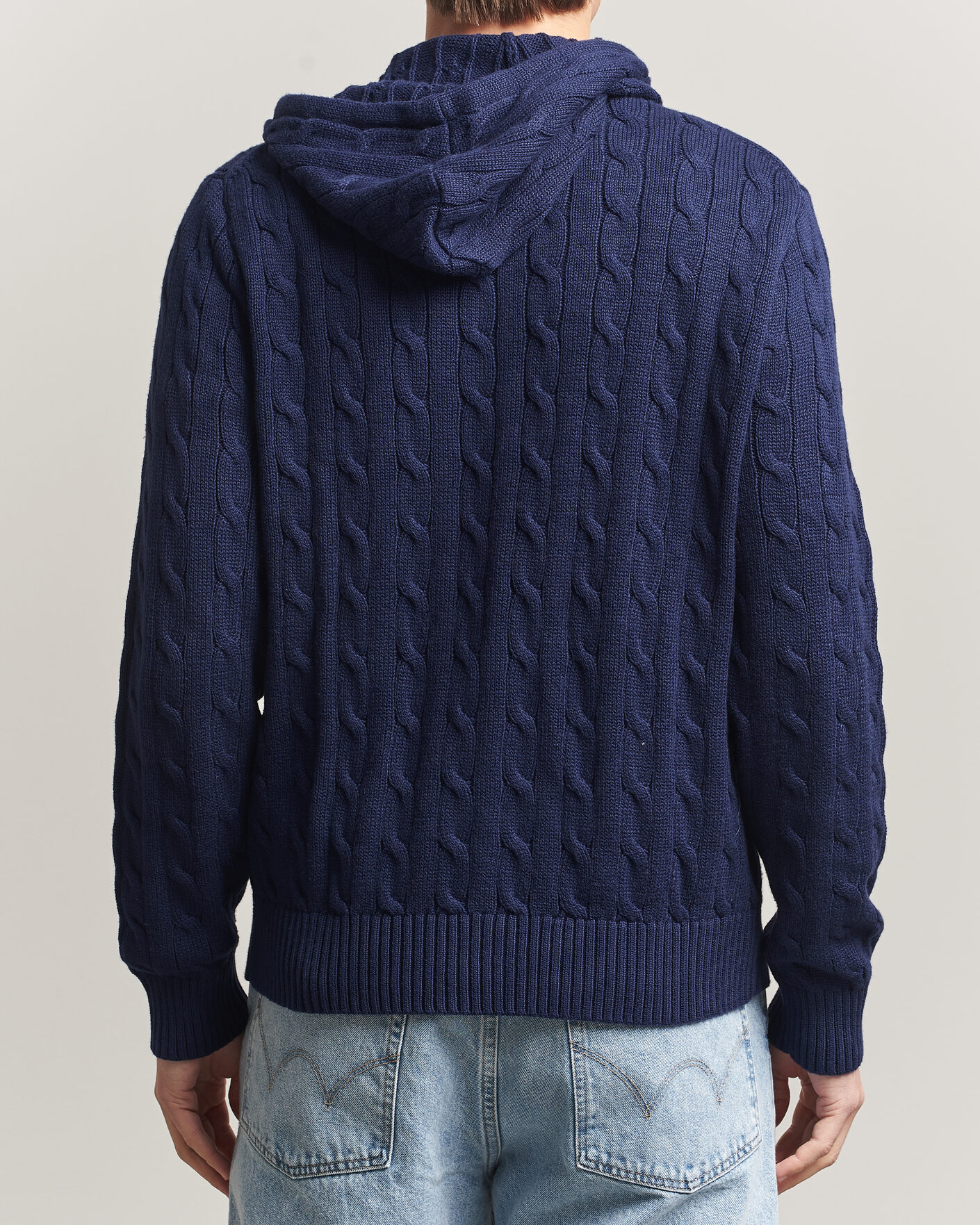 Herre | Trøjer | Polo Ralph Lauren | Knitted Full Zip Sweater Bright Navy