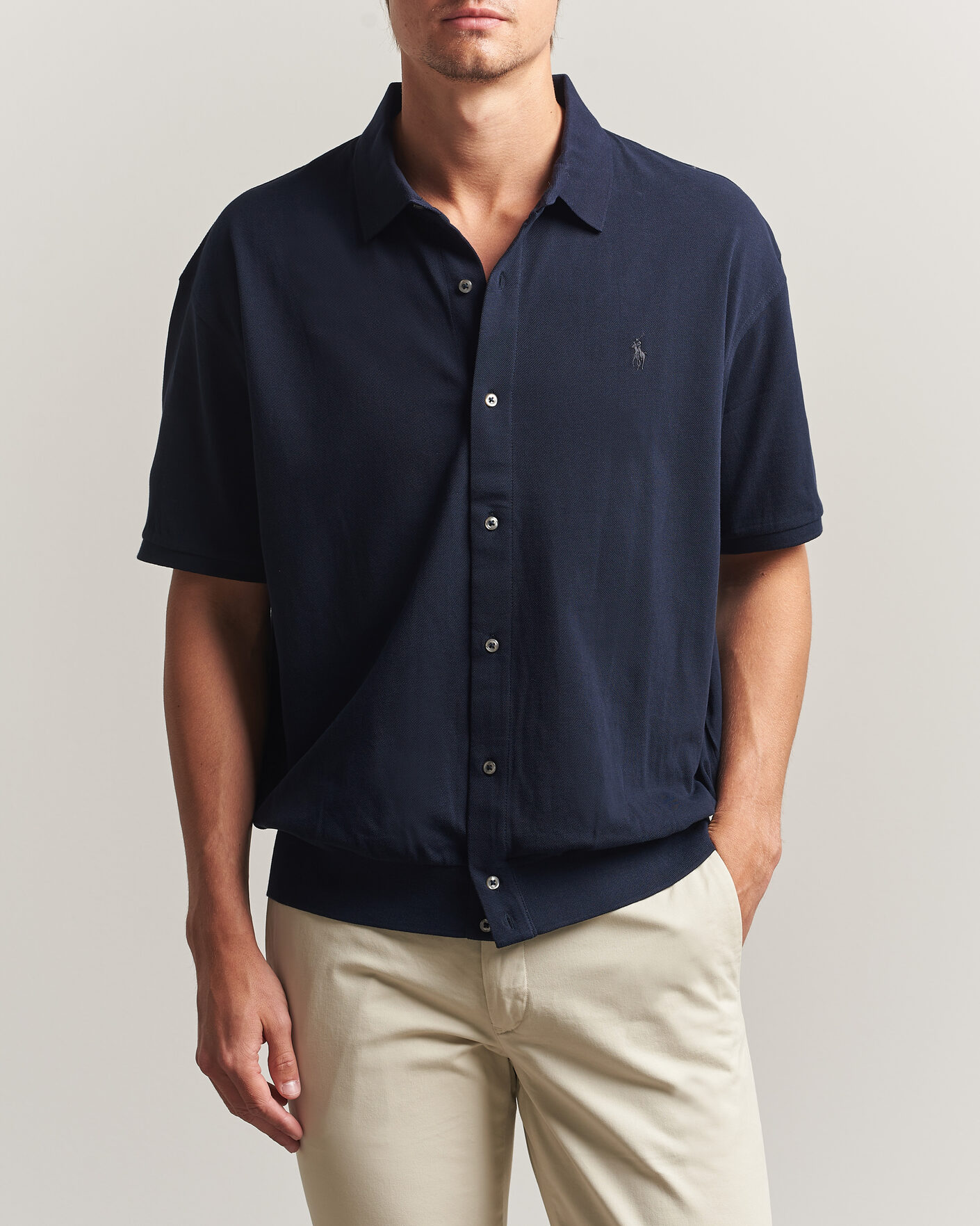 Herre | Polotrøjer | Polo Ralph Lauren | Buttoned Polo Aviator Navy