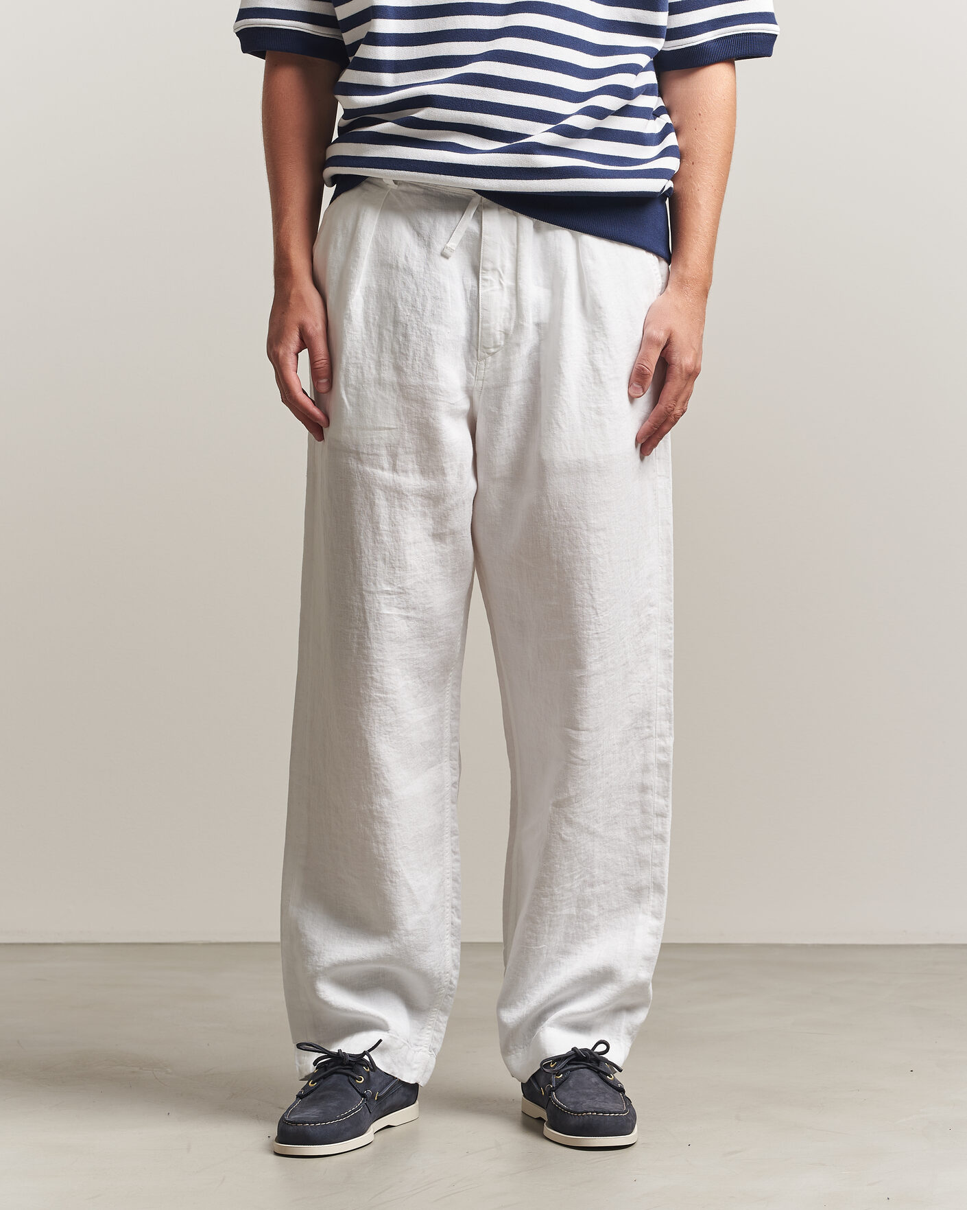 Herre | Bukser | Polo Ralph Lauren | Easy Fit Pleated Trousers Ceramic White