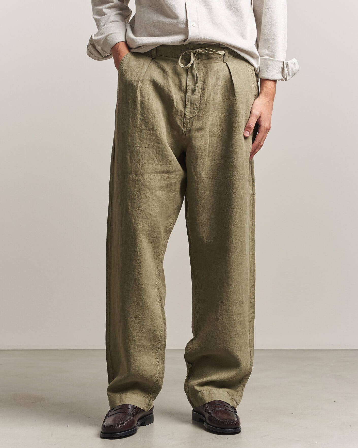 Herre | Bukser | Polo Ralph Lauren | Easy Fit Pleated Trousers Sage Green
