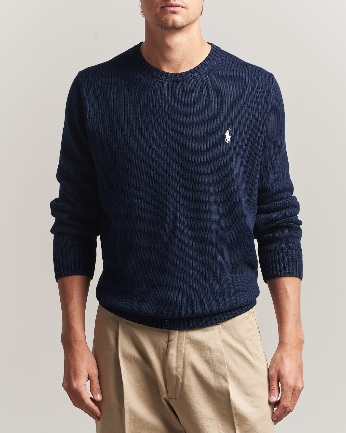 Herre | Trøjer | Polo Ralph Lauren | Cotton Crew Neck Sweater Hunter Navy