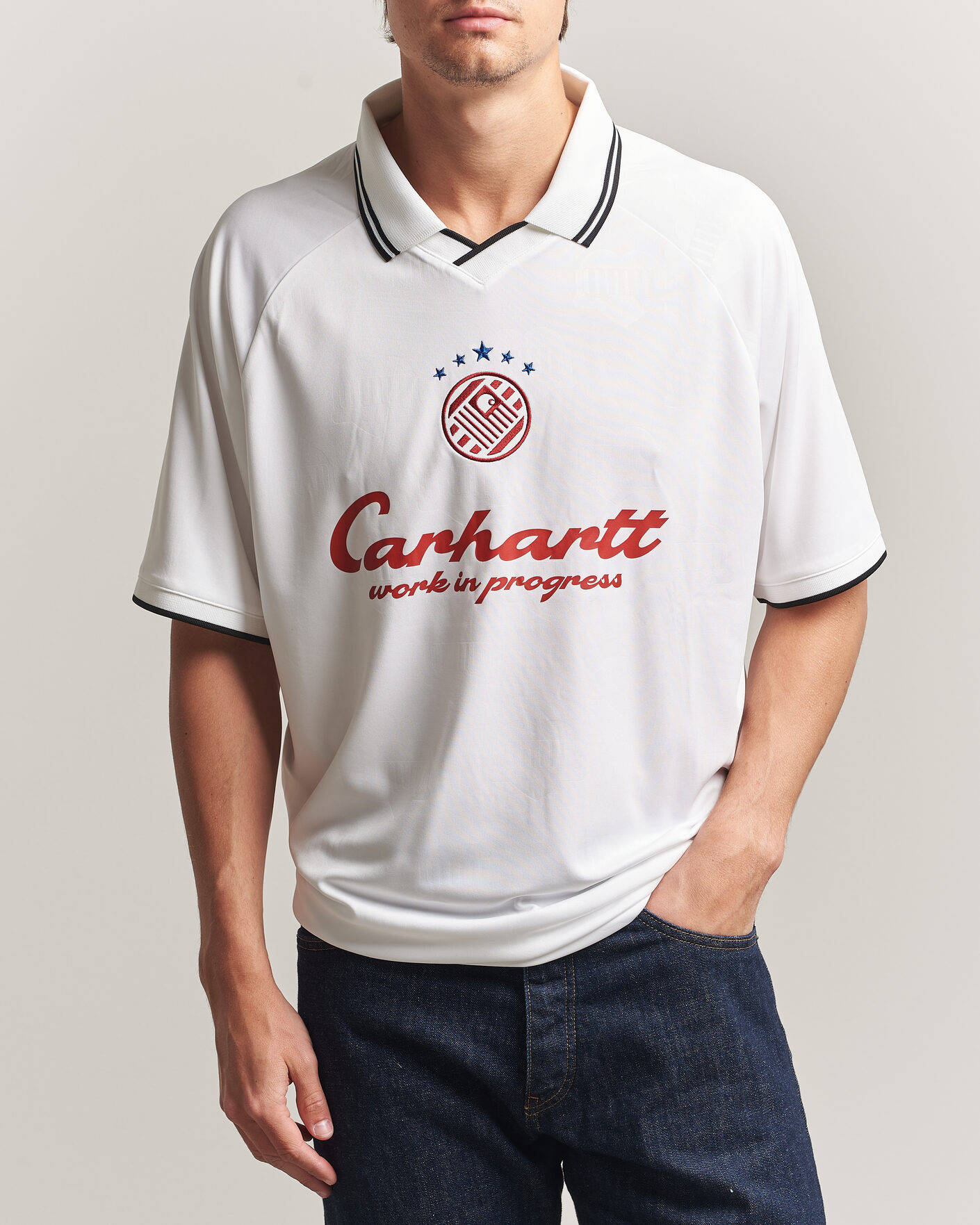Herre | T-Shirts | Carhartt WIP | Terrace Football T-Shirt White