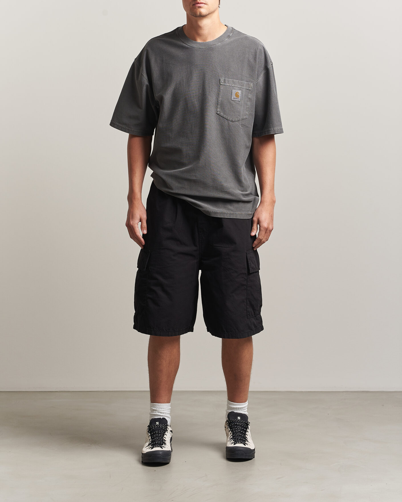 Herre | Shorts | Carhartt WIP | Mandler Cargo Cotton Poplin Shorts Black