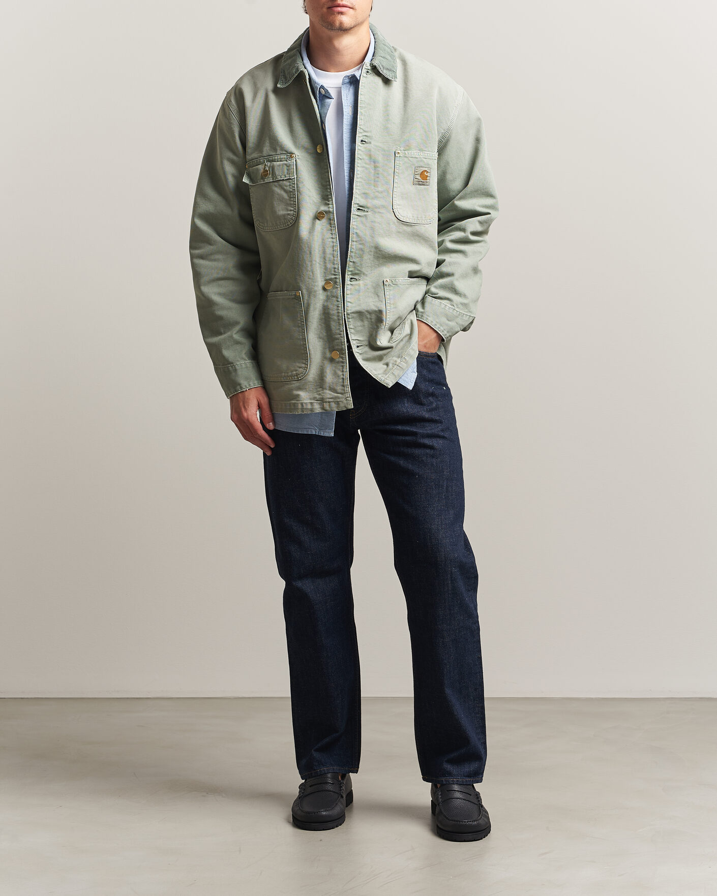 Herre | Jakker | Carhartt WIP | OG Dearborn Canvas Chore Coat Shady Green