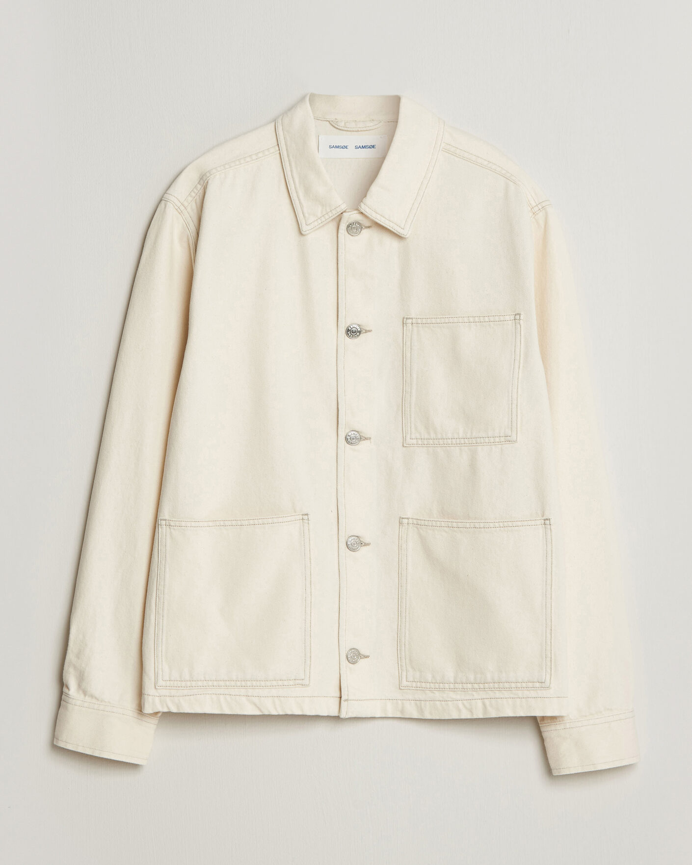 Herre | Skjorter | Samsøe Samsøe | Chore Denim Overshirt Soft Natural