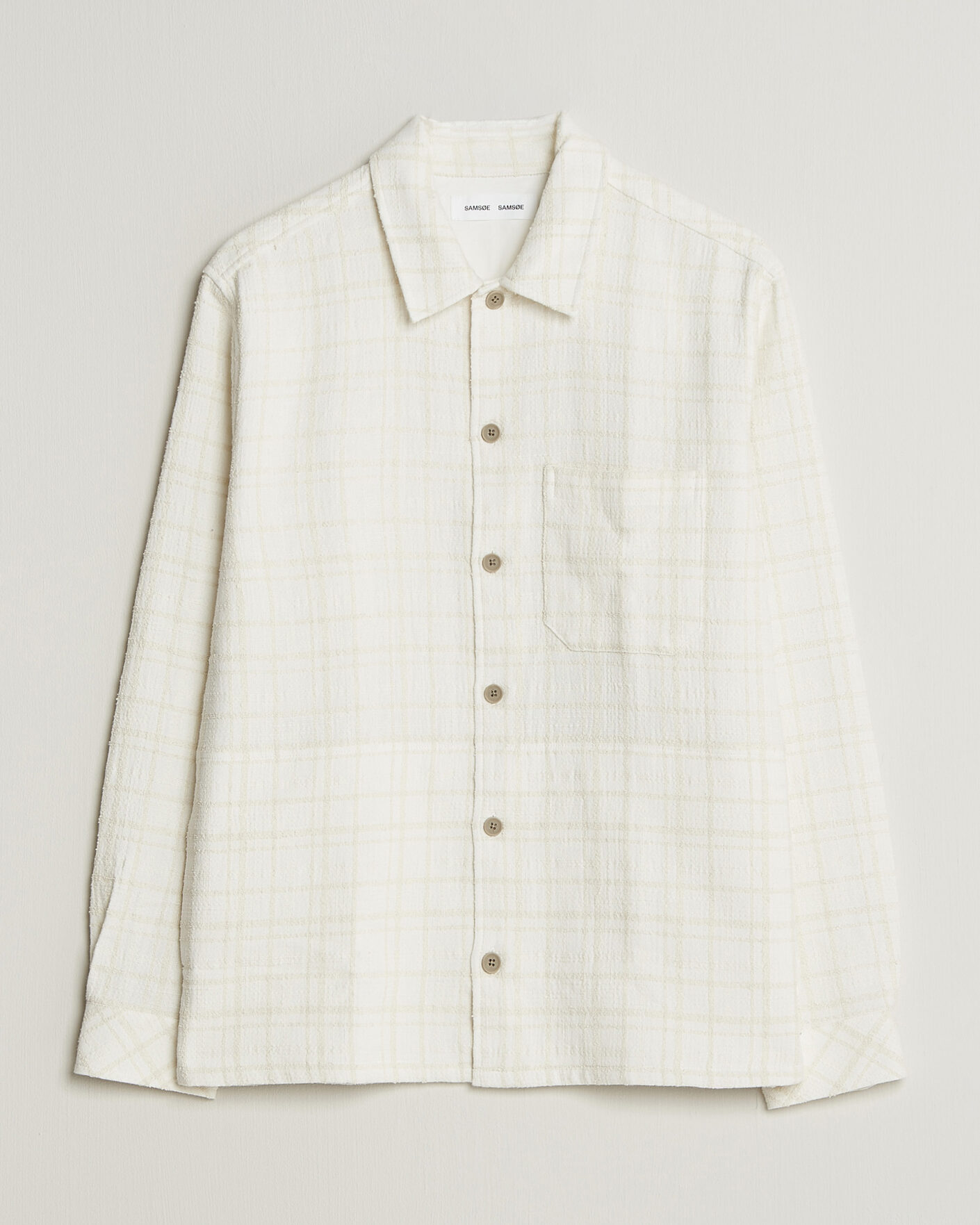 Herre | Skjorter | Samsøe Samsøe | Damon Checked Overshirt Silver Birch