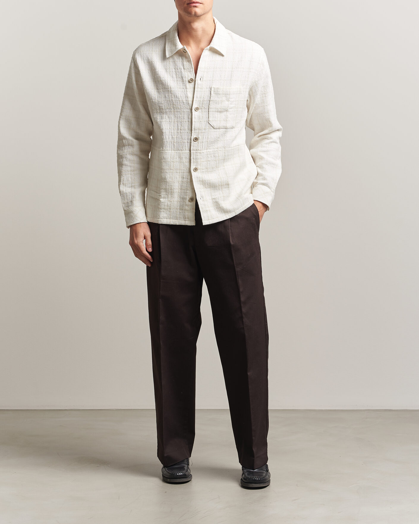 Herre | Skjorter | Samsøe Samsøe | Damon Checked Overshirt Silver Birch