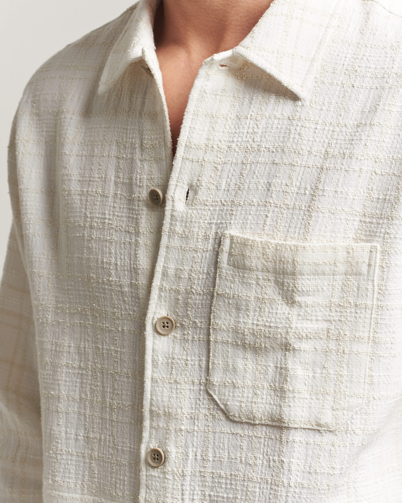 Herre | Skjorter | Samsøe Samsøe | Damon Checked Overshirt Silver Birch