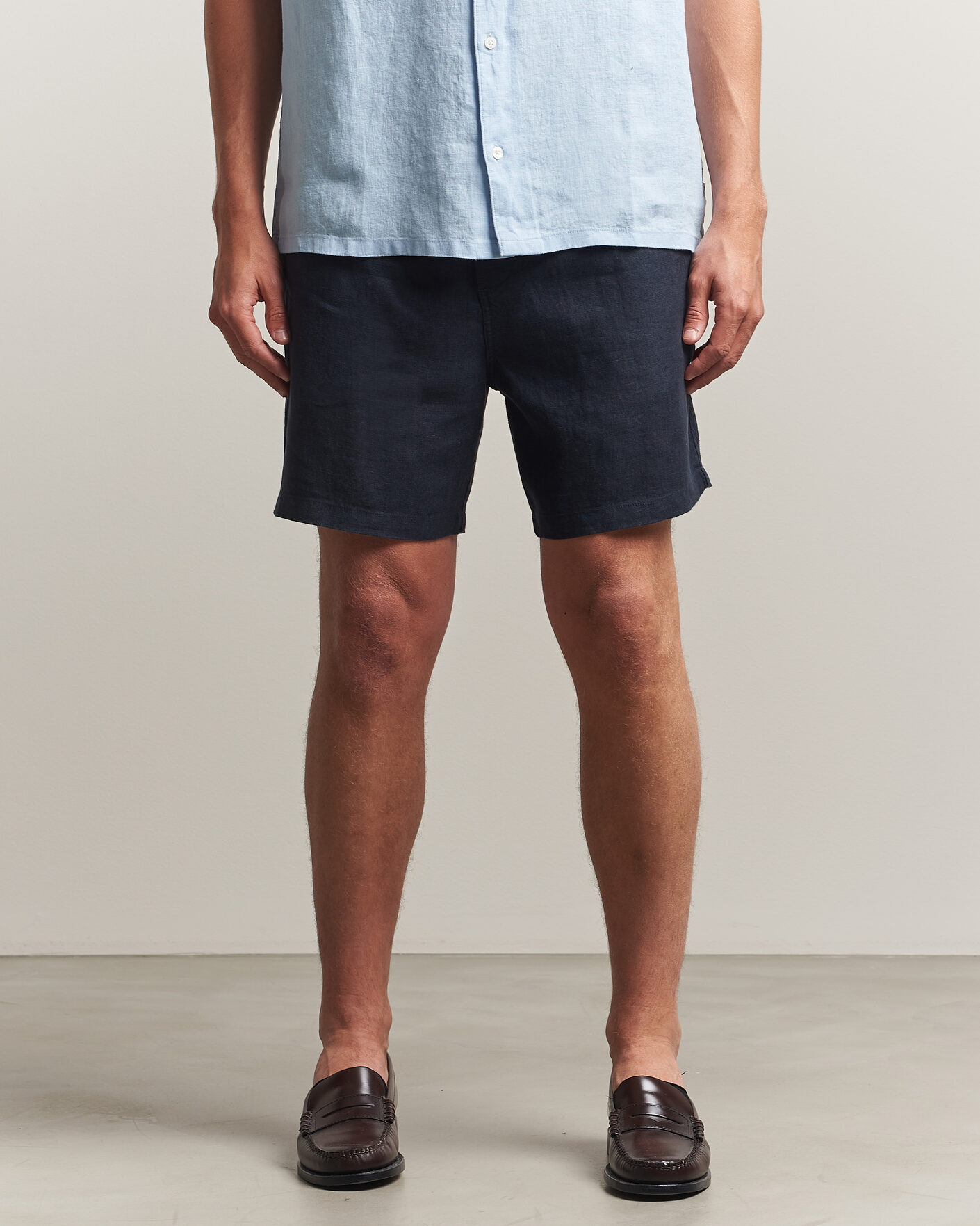 Herre | Shorts | Samsøe Samsøe | Jabari Linen Drawstring Shorts Salute Navy
