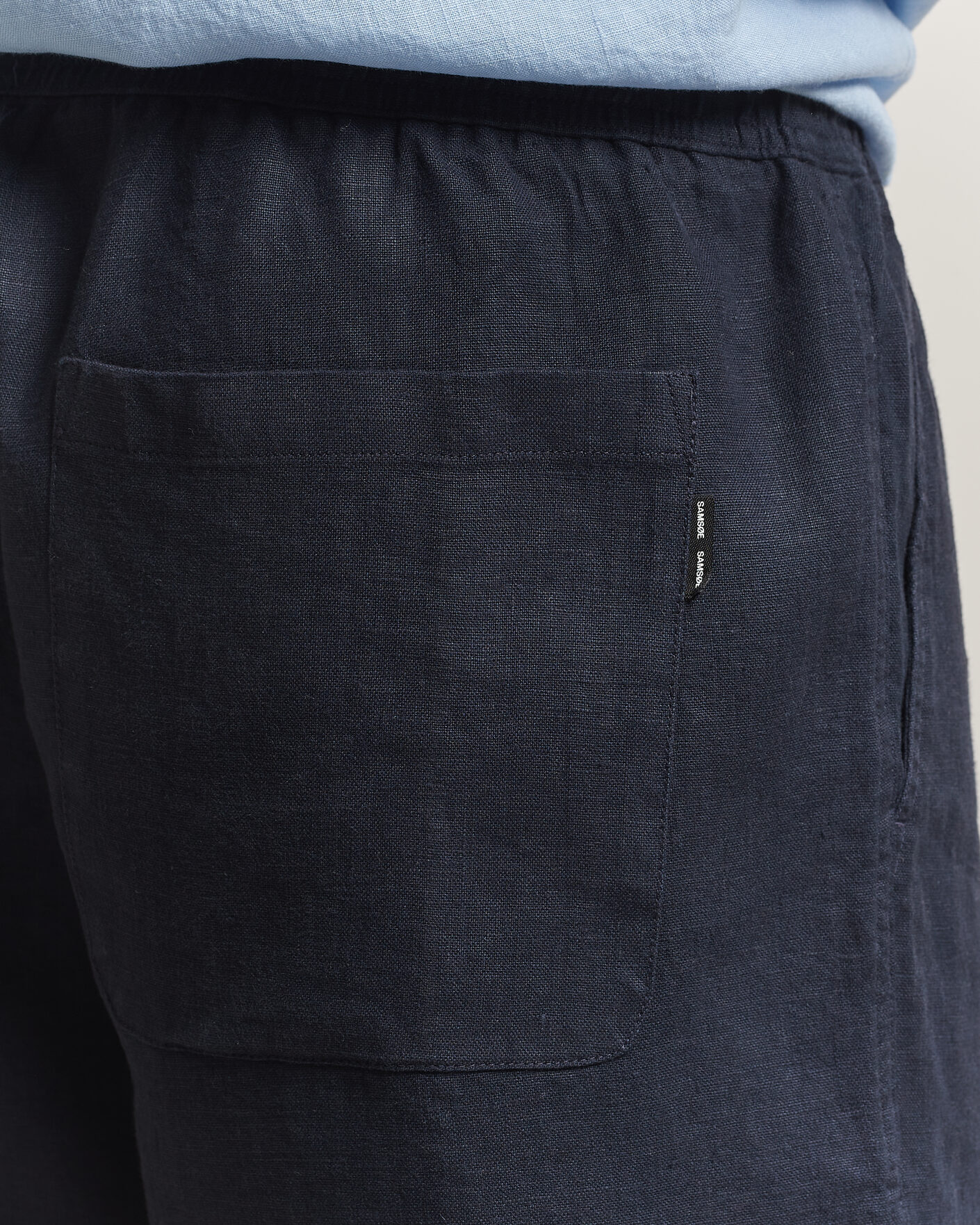 Herre | Shorts | Samsøe Samsøe | Jabari Linen Drawstring Shorts Salute Navy
