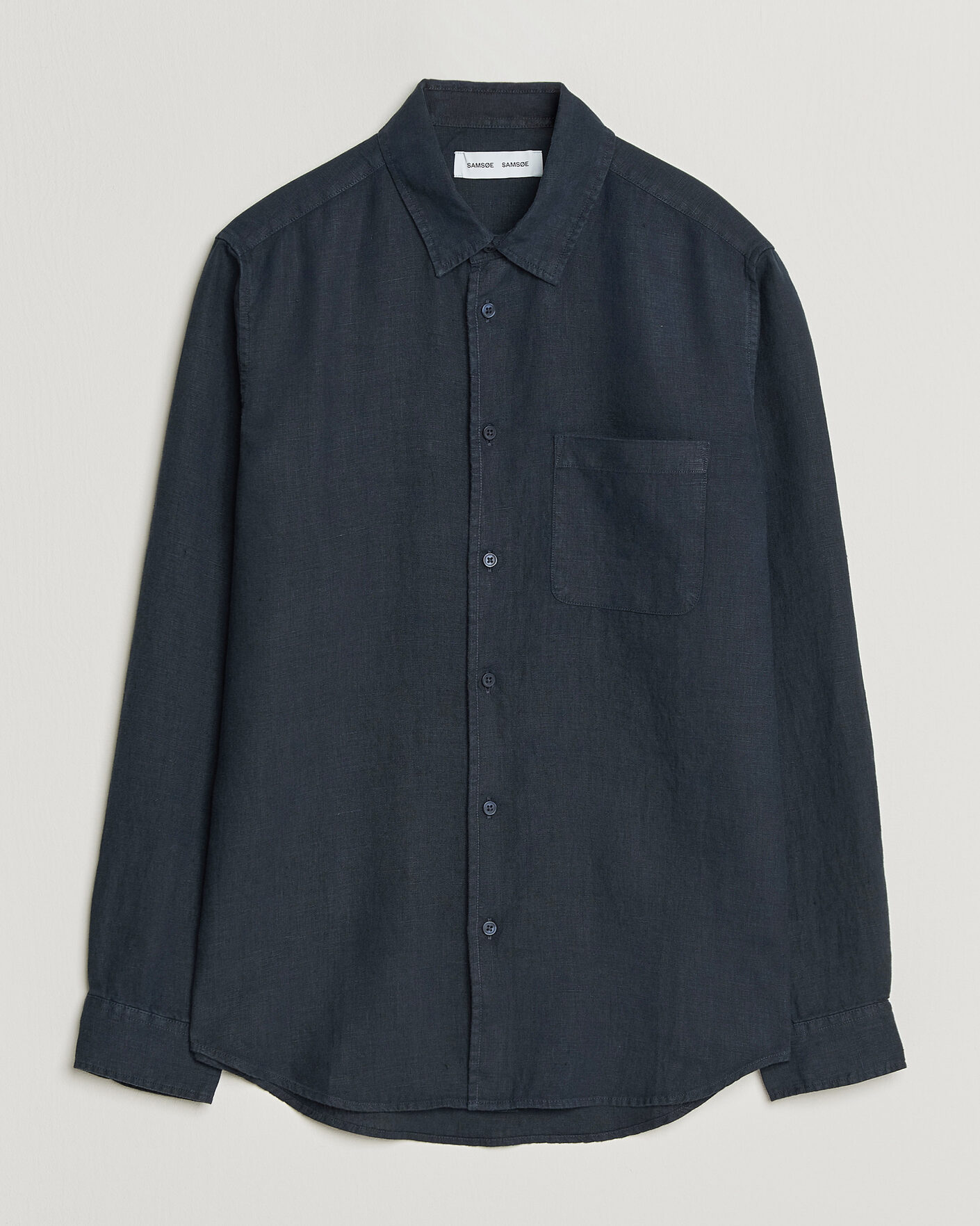 Herre | Skjorter | Samsøe Samsøe | Liam Linen Shirt Salute Navy