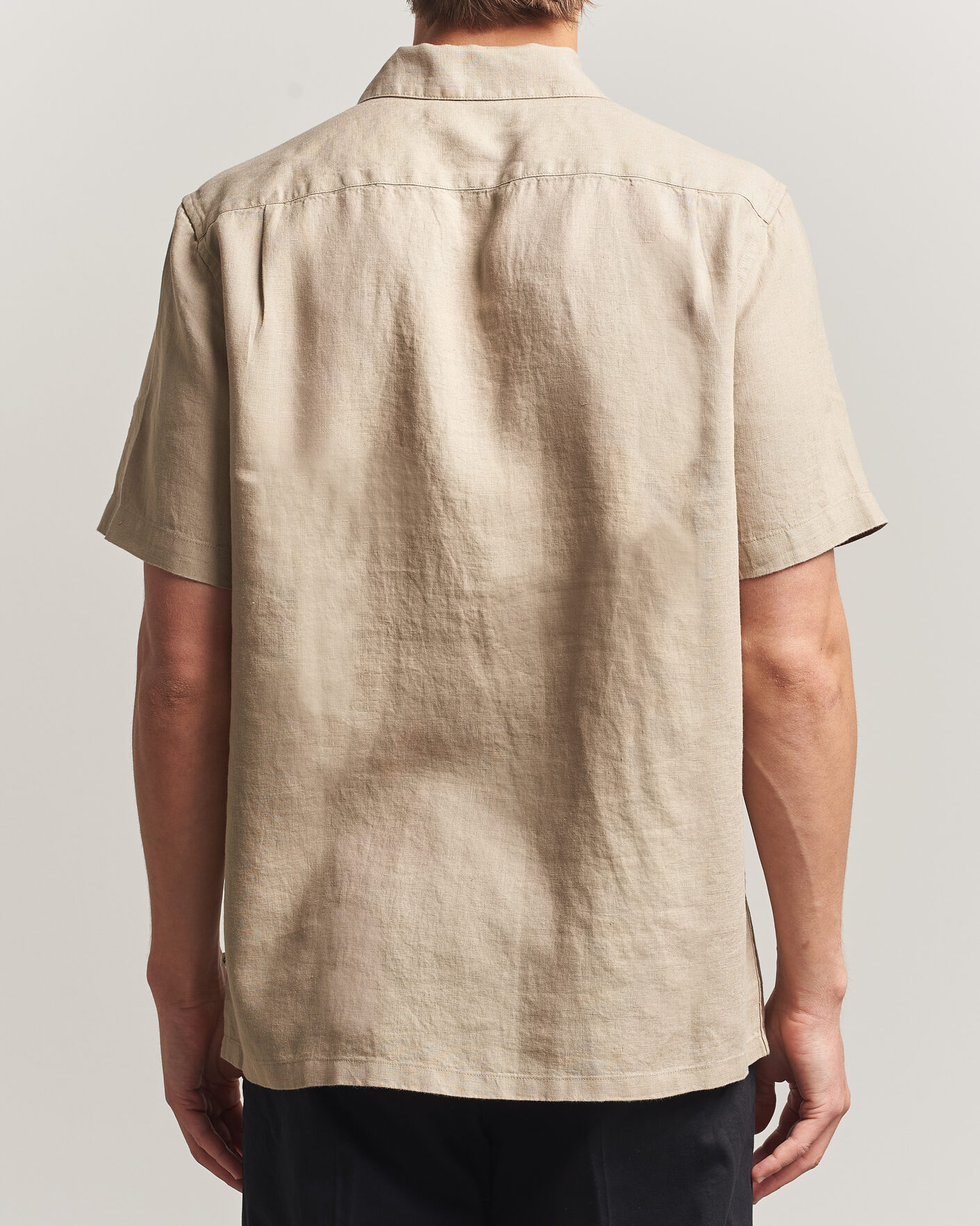 Herre | Skjorter | Samsøe Samsøe | Avan Linen Short Sleeve Shirt Aluminum