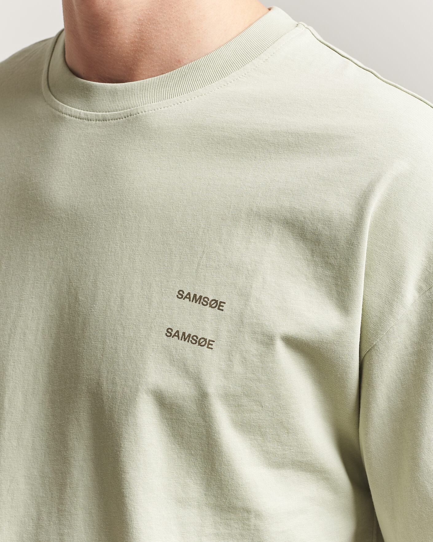 Herre | T-Shirts | Samsøe Samsøe | Joel Organic Cotton T-Shirt Desert Sage