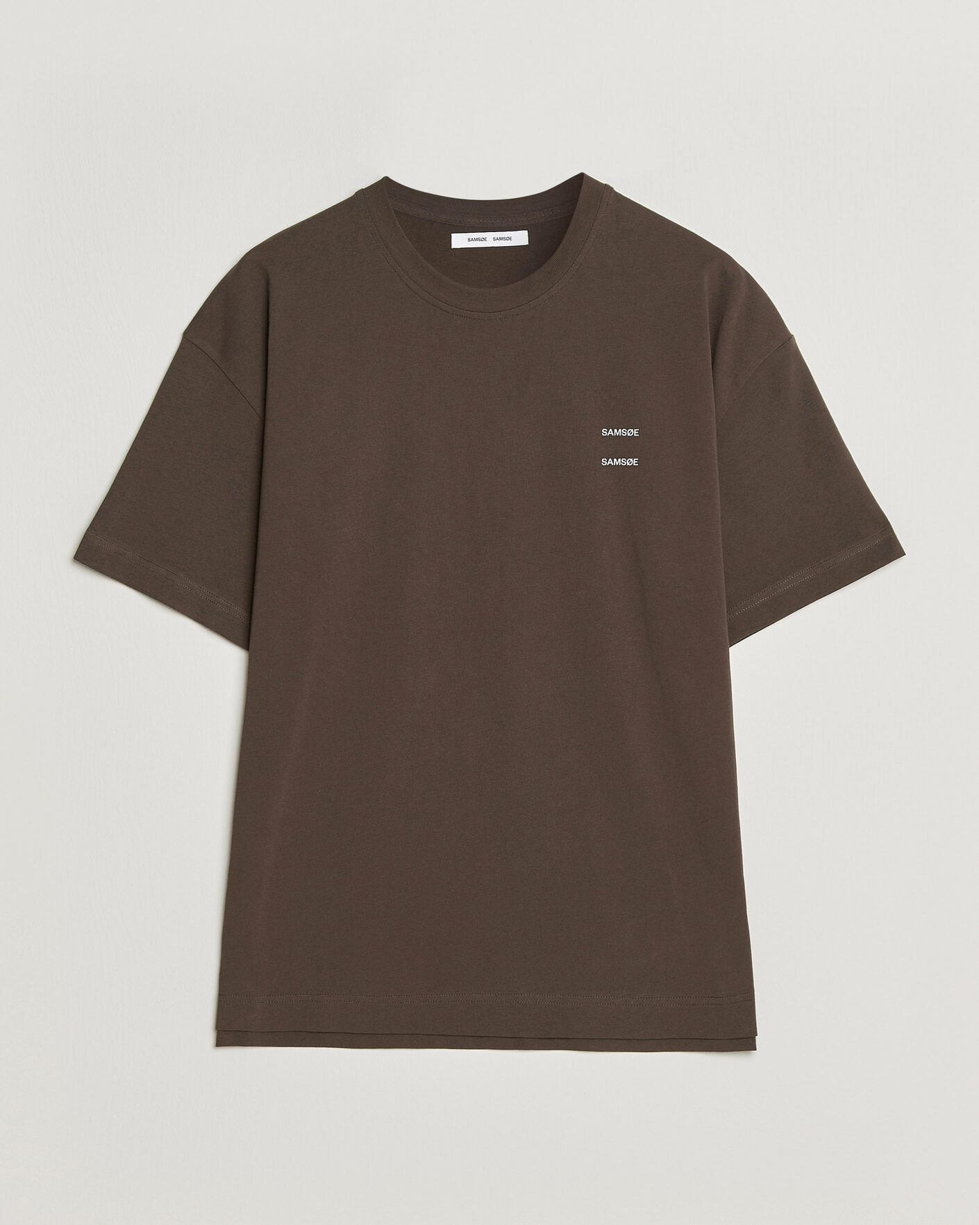 Herre | T-Shirts | Samsøe Samsøe | Joel Organic Cotton T-Shirt Turkish Coffee