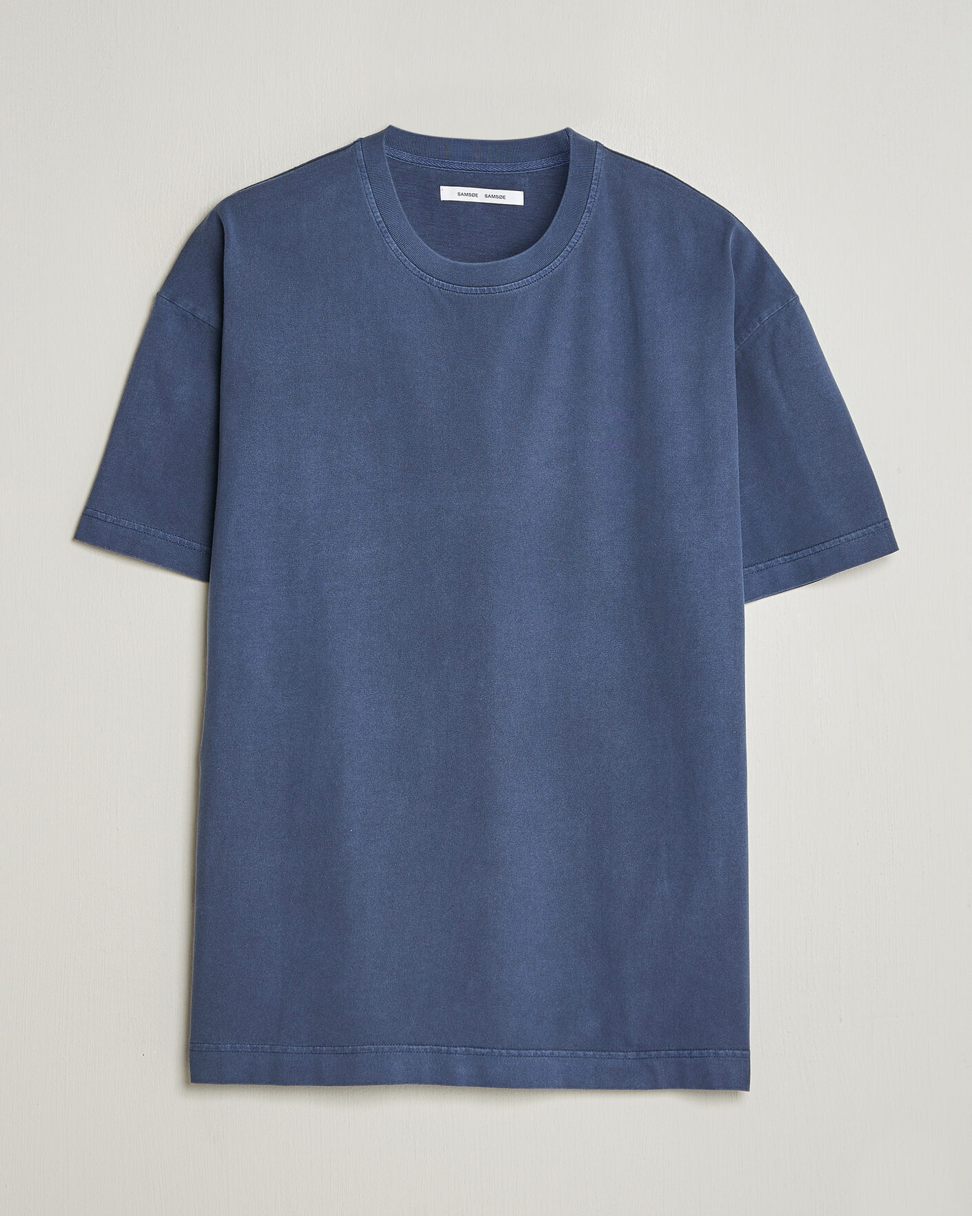 Herre | T-Shirts | Samsøe Samsøe | Joel Organic Washed Cotton T-Shirt Salute Navy