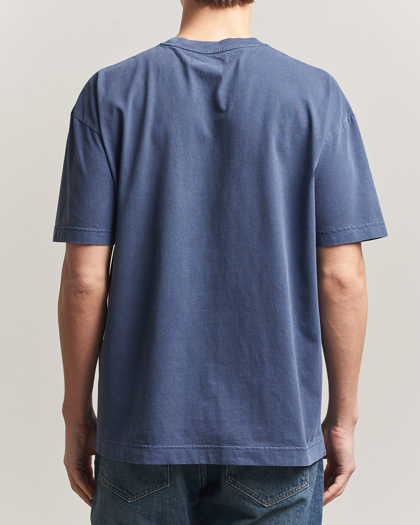 Herre | T-Shirts | Samsøe Samsøe | Joel Organic Washed Cotton T-Shirt Salute Navy