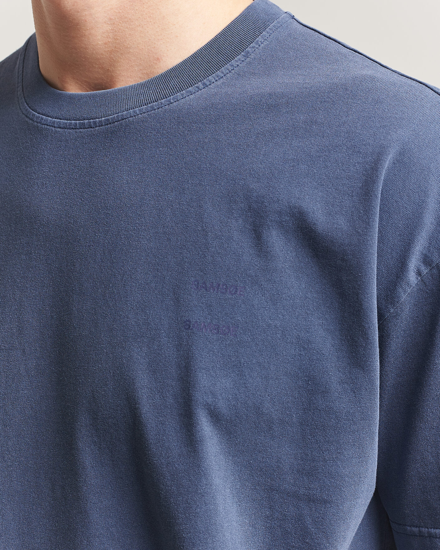Herre | T-Shirts | Samsøe Samsøe | Joel Organic Washed Cotton T-Shirt Salute Navy