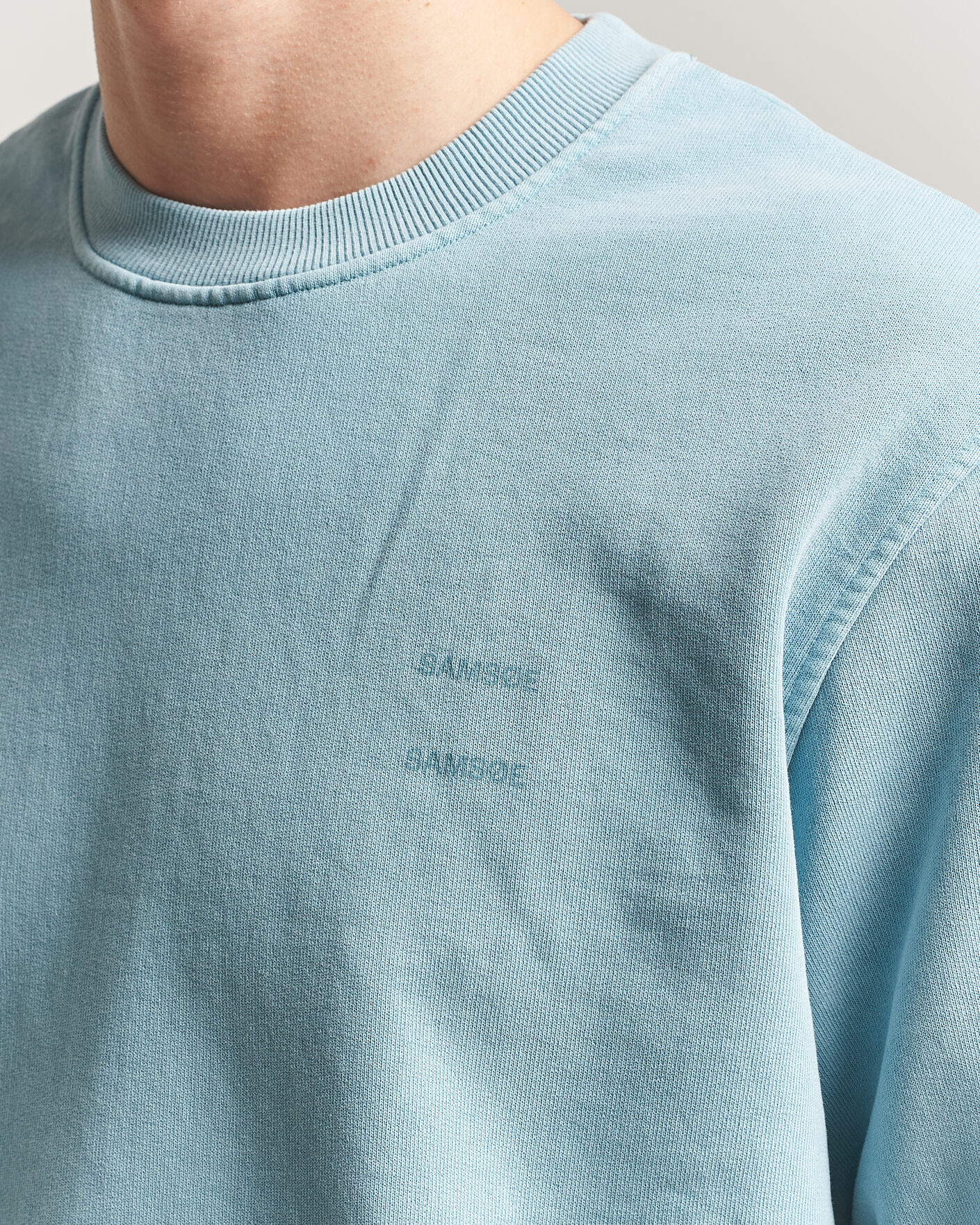 Herre | Trøjer | Samsøe Samsøe | Joel Organic Washed Cotton Sweatshirt Tourmaline