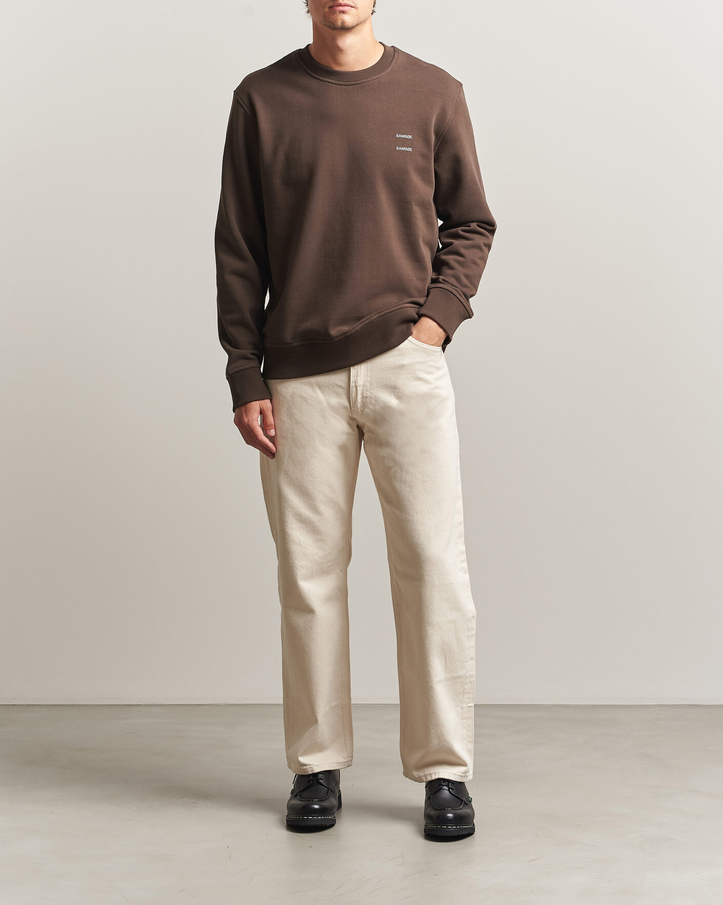 Herre | Trøjer | Samsøe Samsøe | Joel Organic Cotton Sweatshirt Turkish Coffee