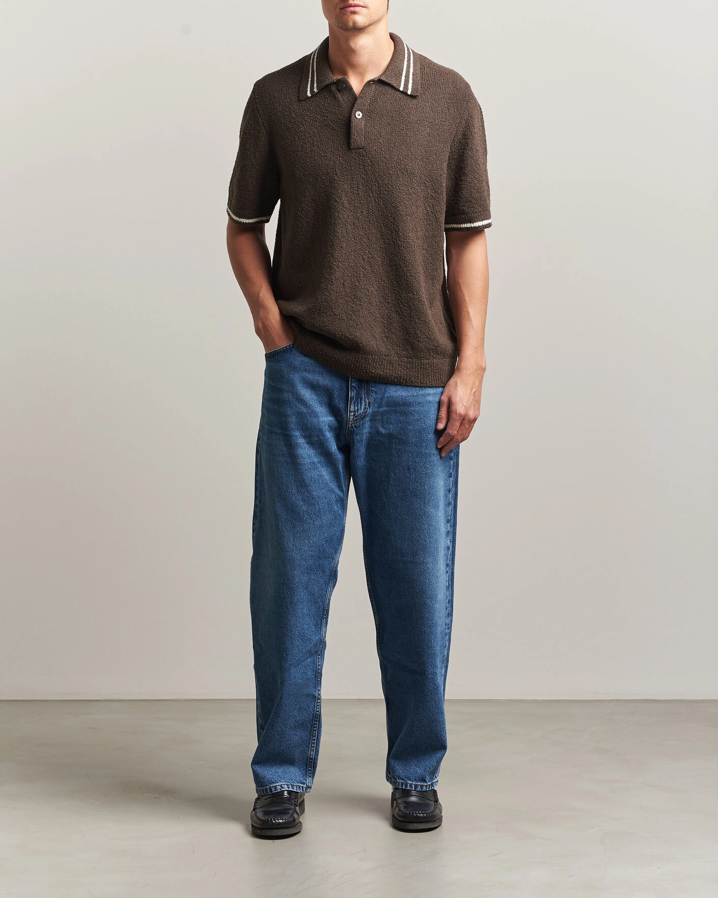 Herre | Polotrøjer | Samsøe Samsøe | Pedro Knitted Polo Turkish Coffee